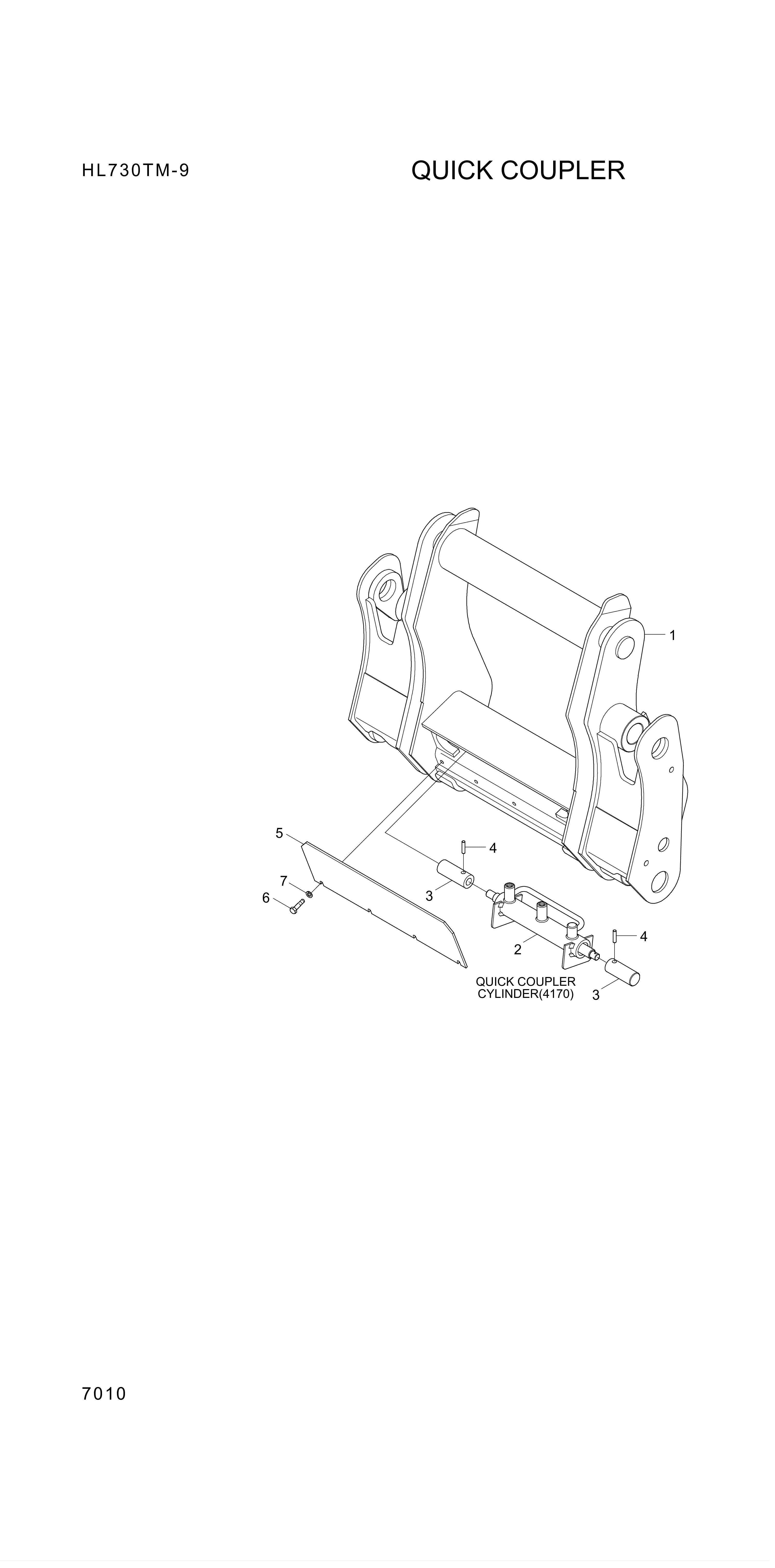 drawing for Hyundai Construction Equipment 61L7-90044 - PIN-COUPLER (figure 1)