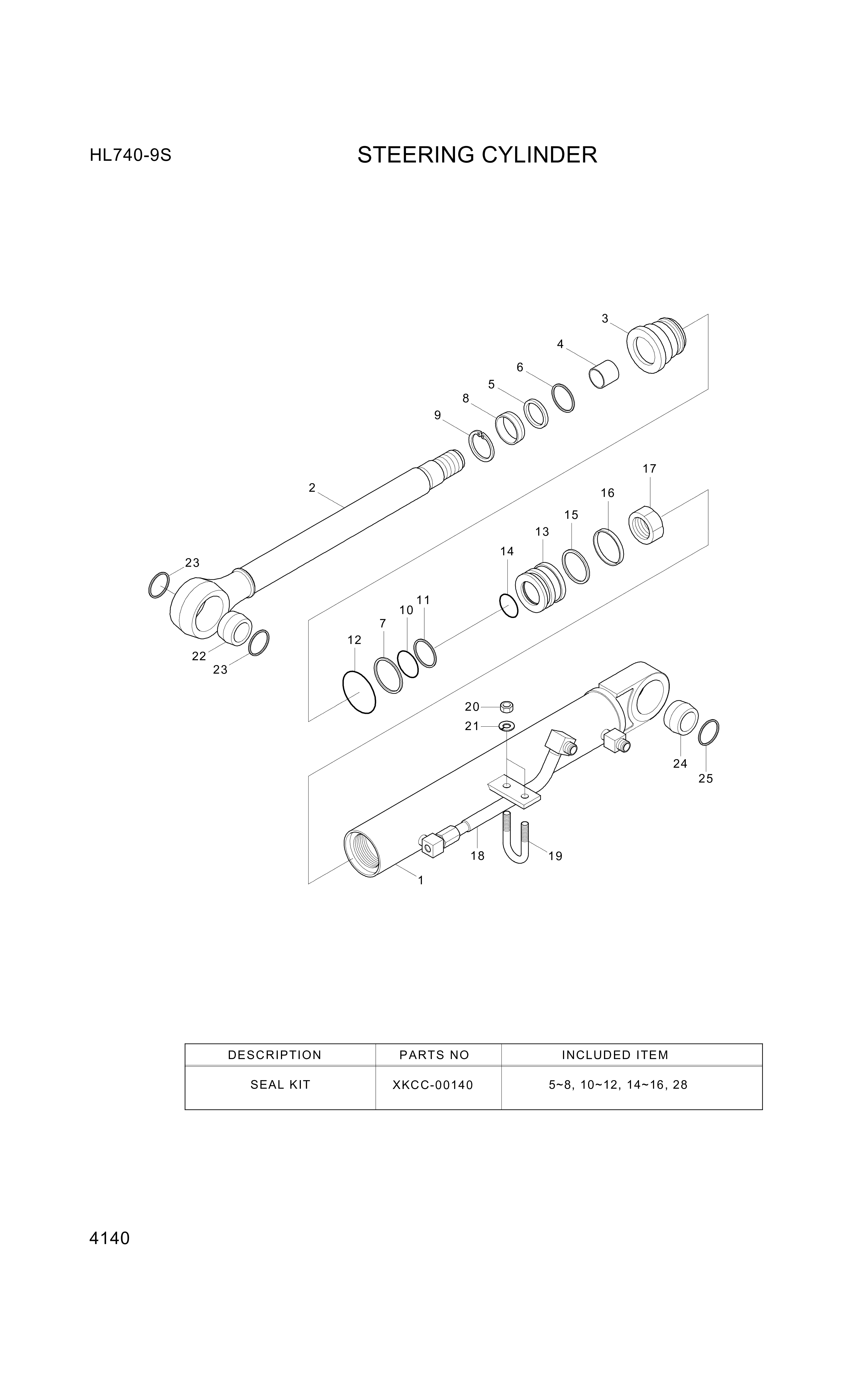 drawing for Hyundai Construction Equipment Y820-040001 - BEARING-SPHERICAL (figure 2)