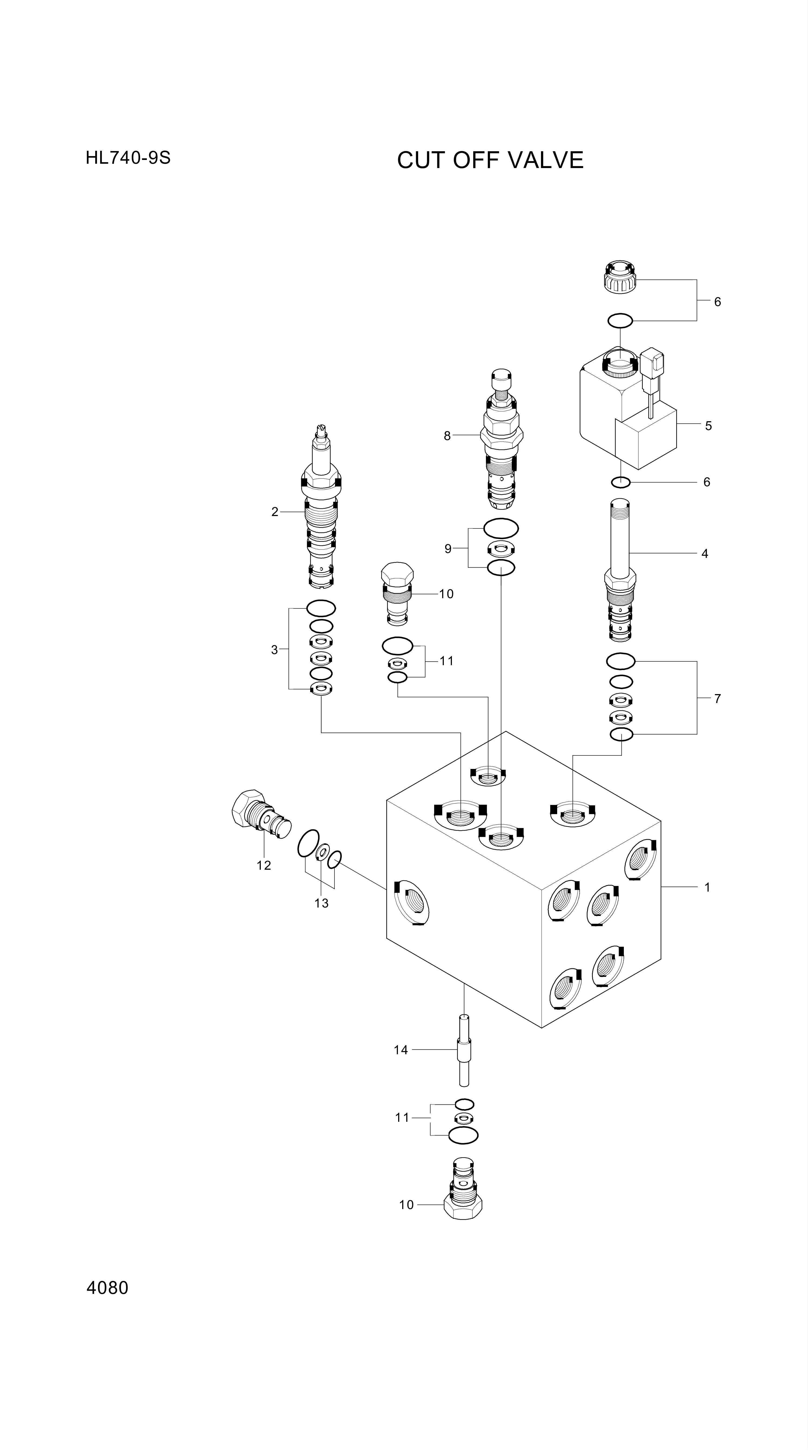 drawing for Hyundai Construction Equipment XKAL-00078 - VALVE ASSY-RELIEF (figure 4)