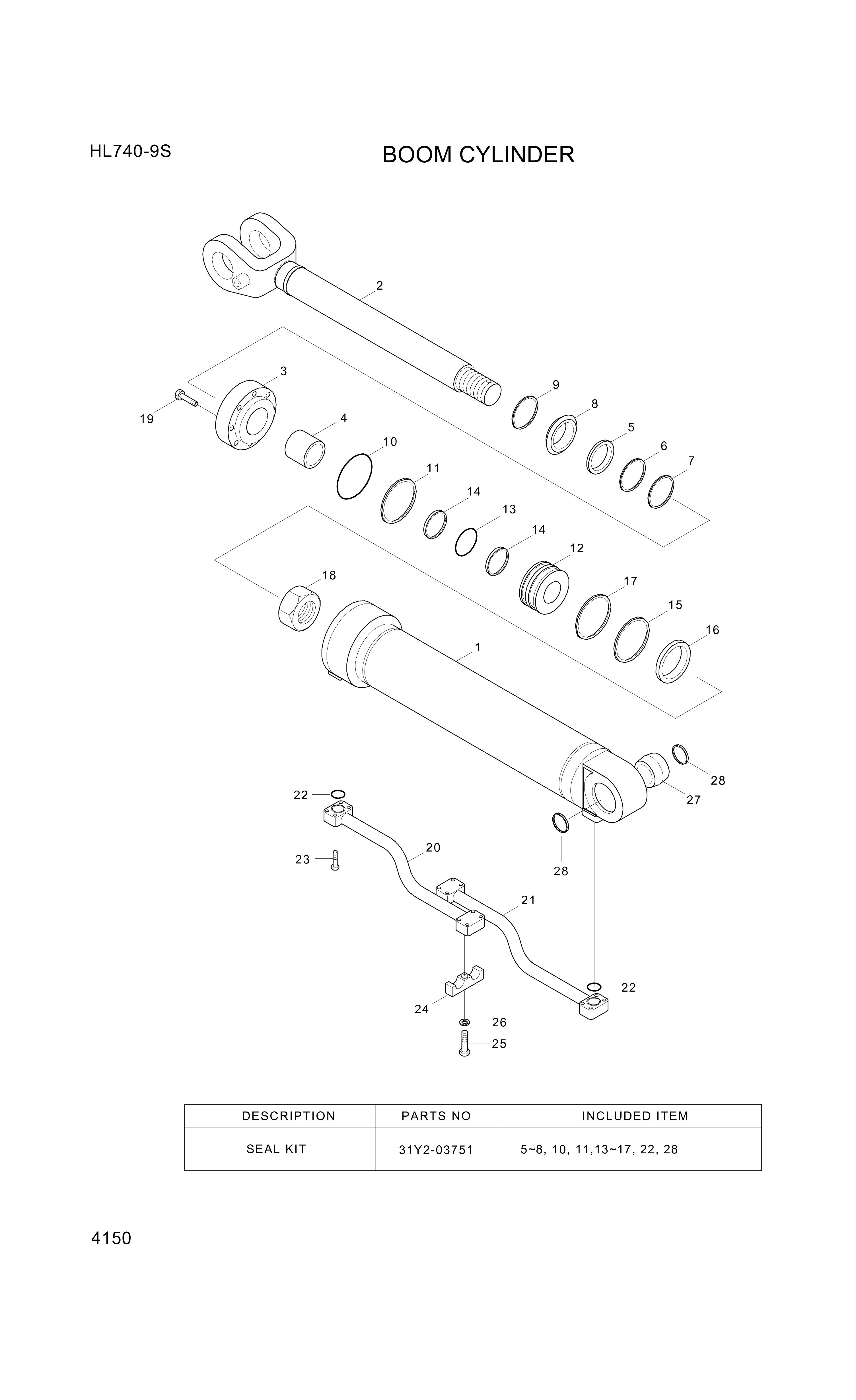 drawing for Hyundai Construction Equipment Y410-120000 - SEAL-PISTON (figure 3)