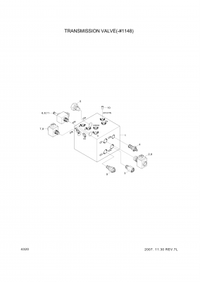 drawing for Hyundai Construction Equipment PBDB-LNN - REDUCING VALVE (figure 2)