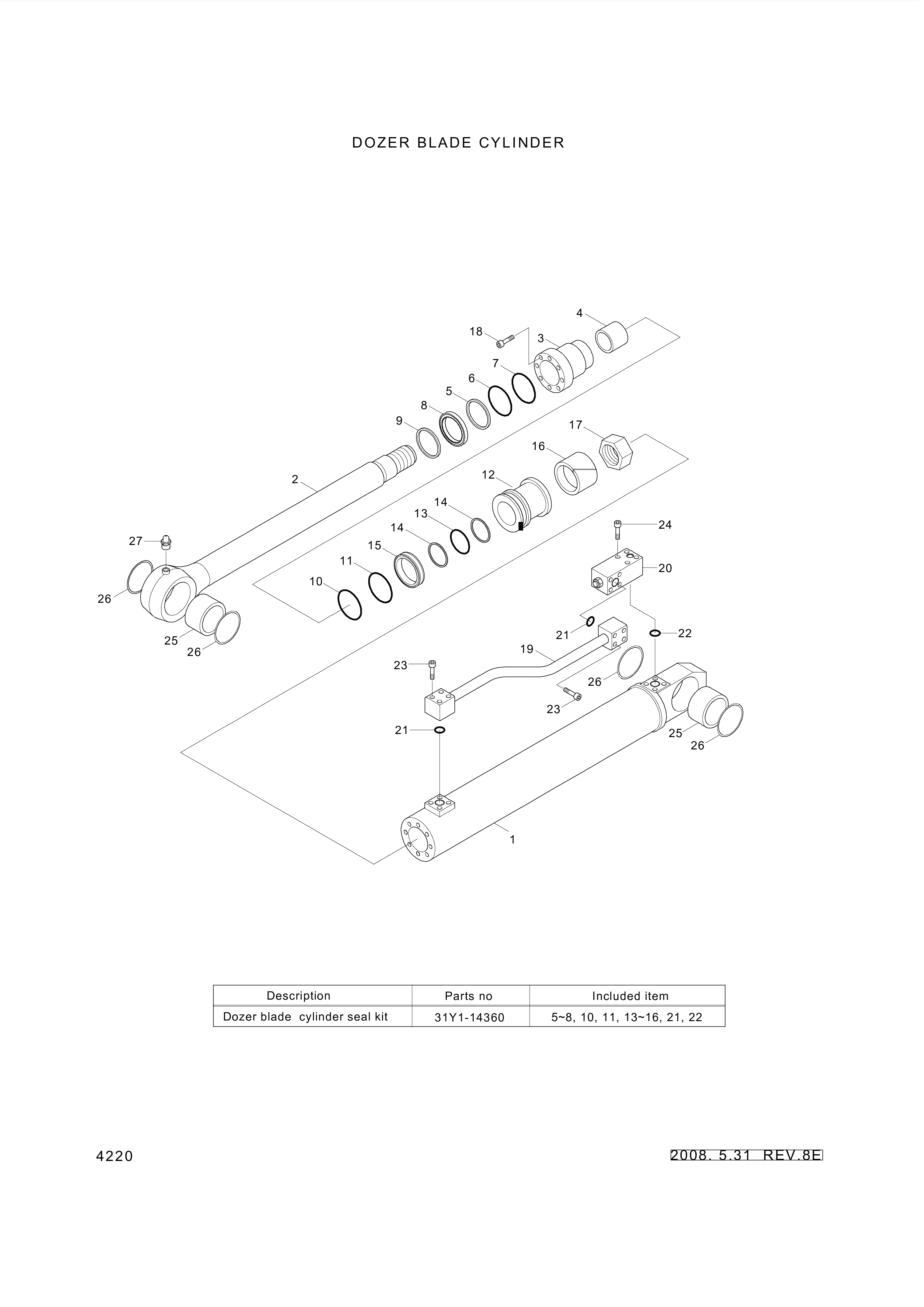 drawing for Hyundai Construction Equipment XKCD-00935 - Check Vlv-Double,Lh (figure 1)