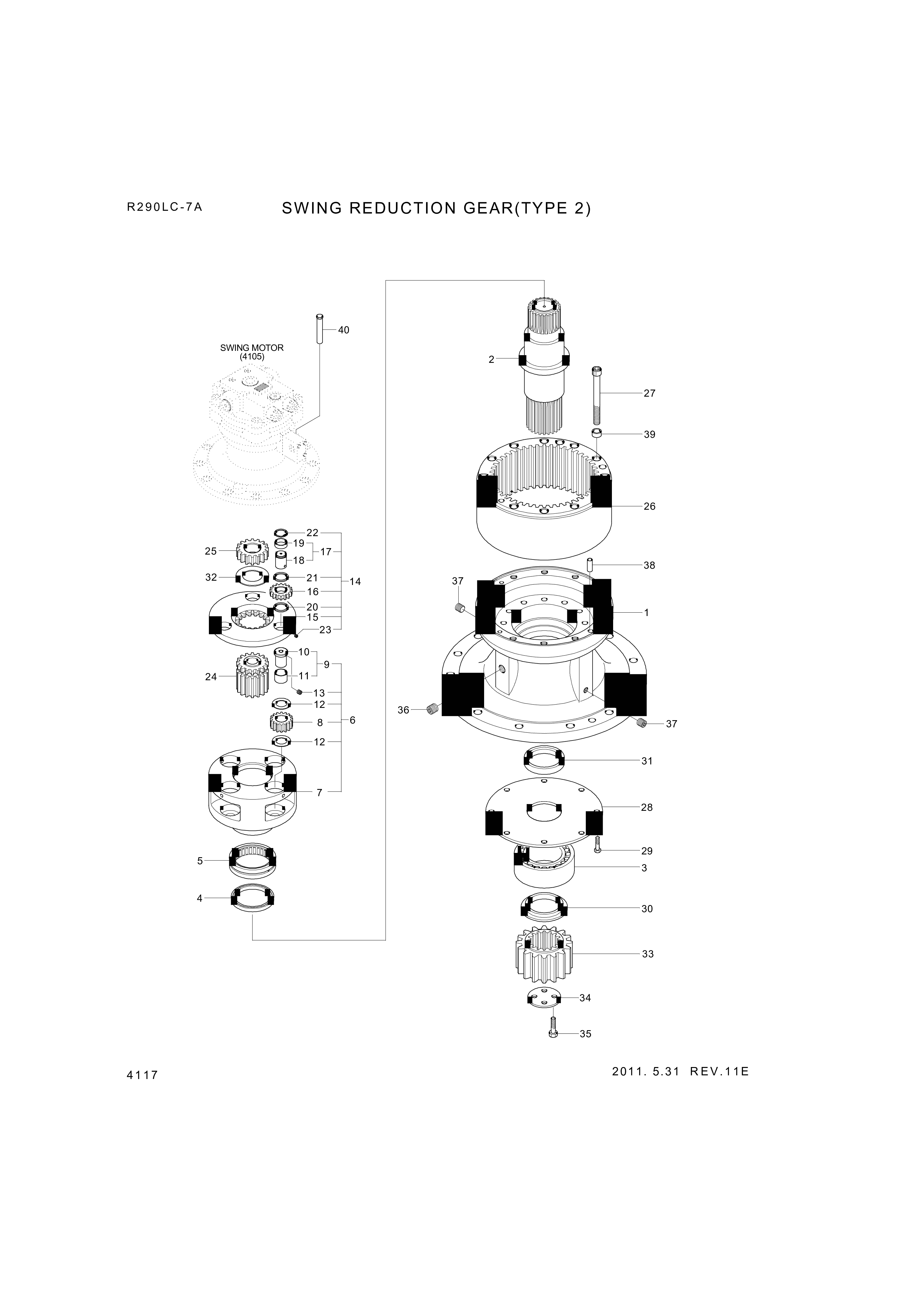 drawing for Hyundai Construction Equipment XKAQ-00146 - BEARING-TAPERROLLER (figure 4)