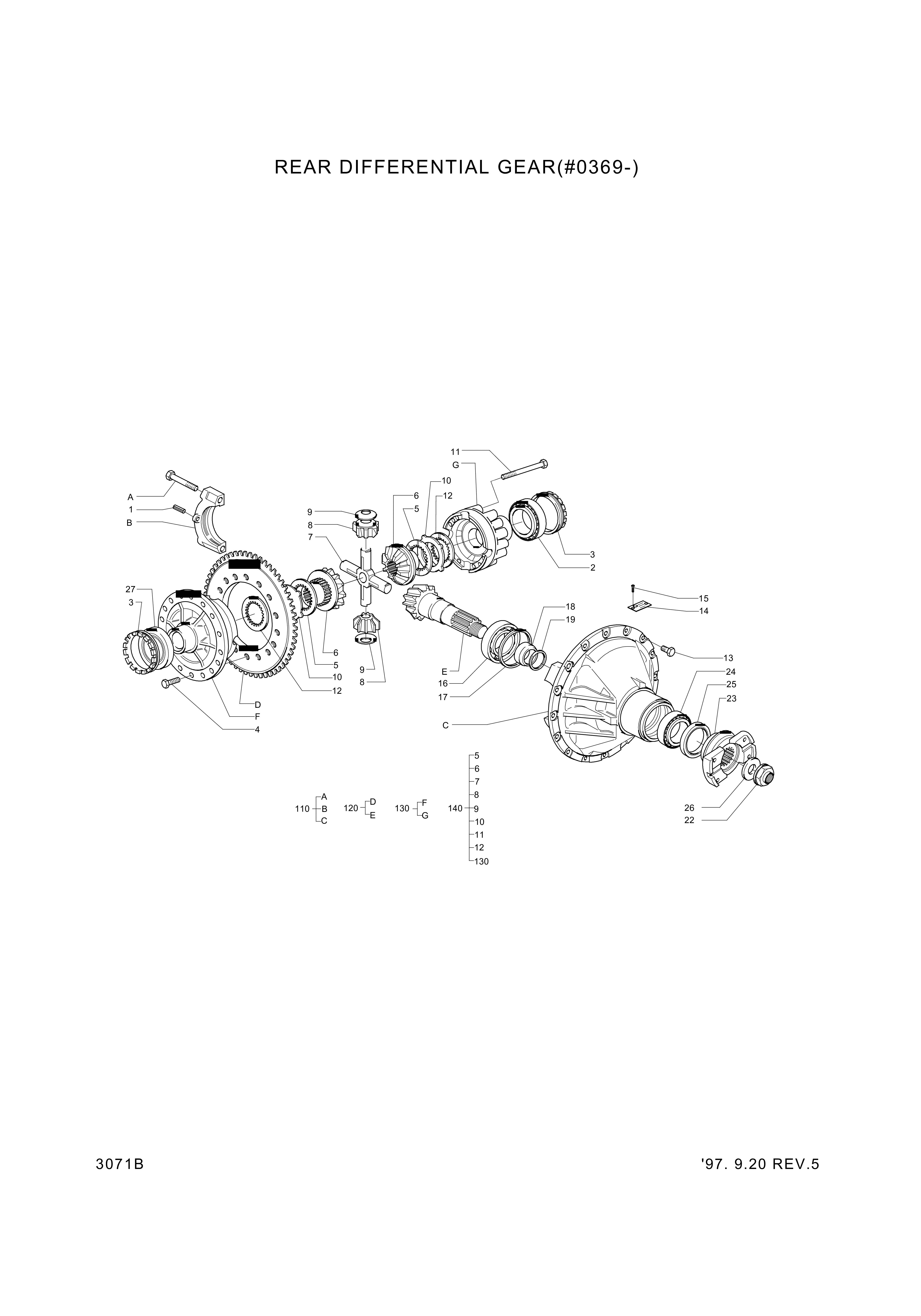 drawing for Hyundai Construction Equipment 3264663 - SHAFT-BEVEL GEAR (figure 2)