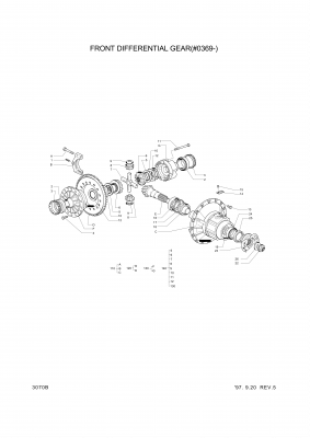 drawing for Hyundai Construction Equipment 3216923 - SHAFT-BEVEL GEAR (figure 1)