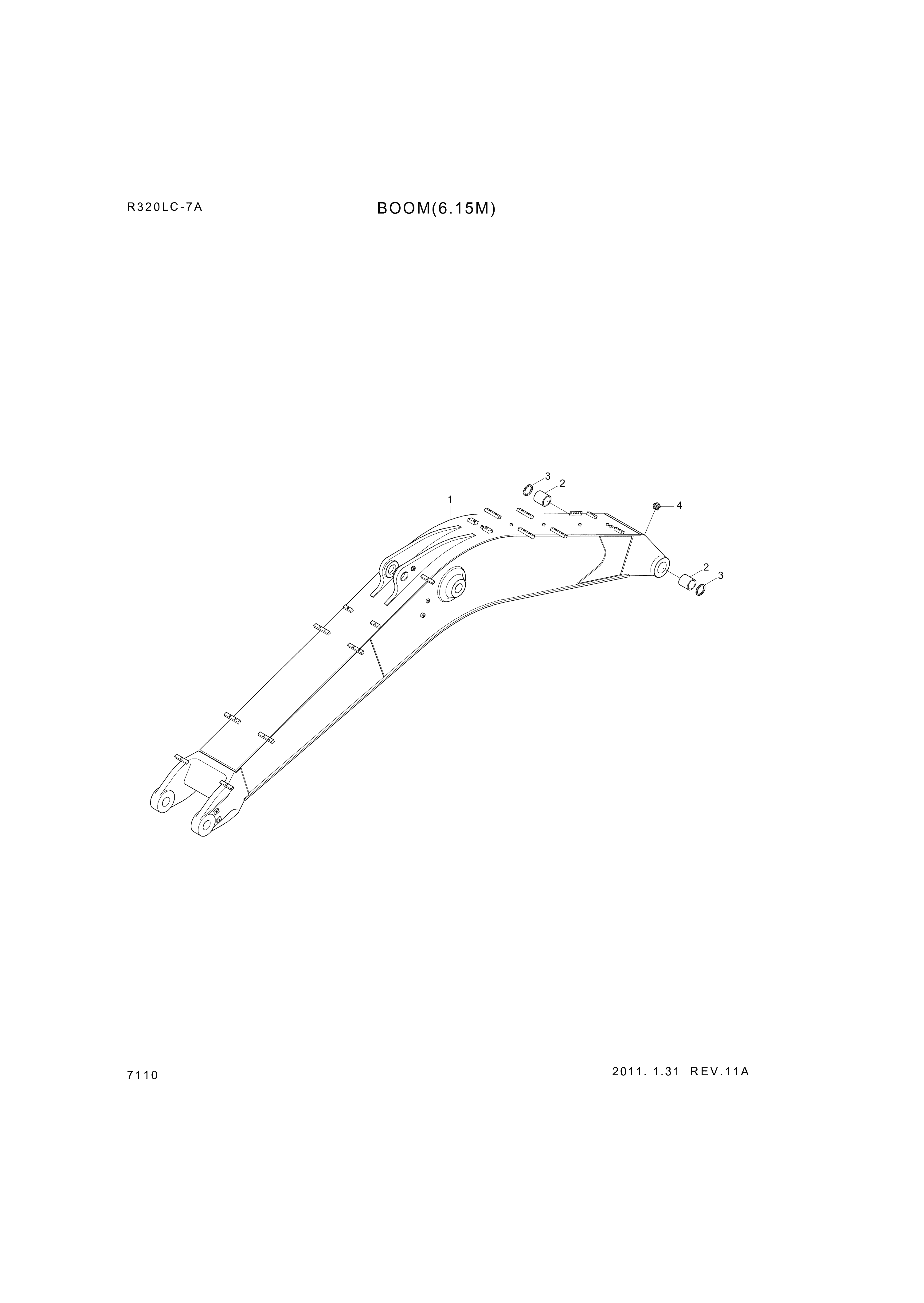 drawing for Hyundai Construction Equipment 61EN-12141 - BUSHING-BRONZE (figure 1)
