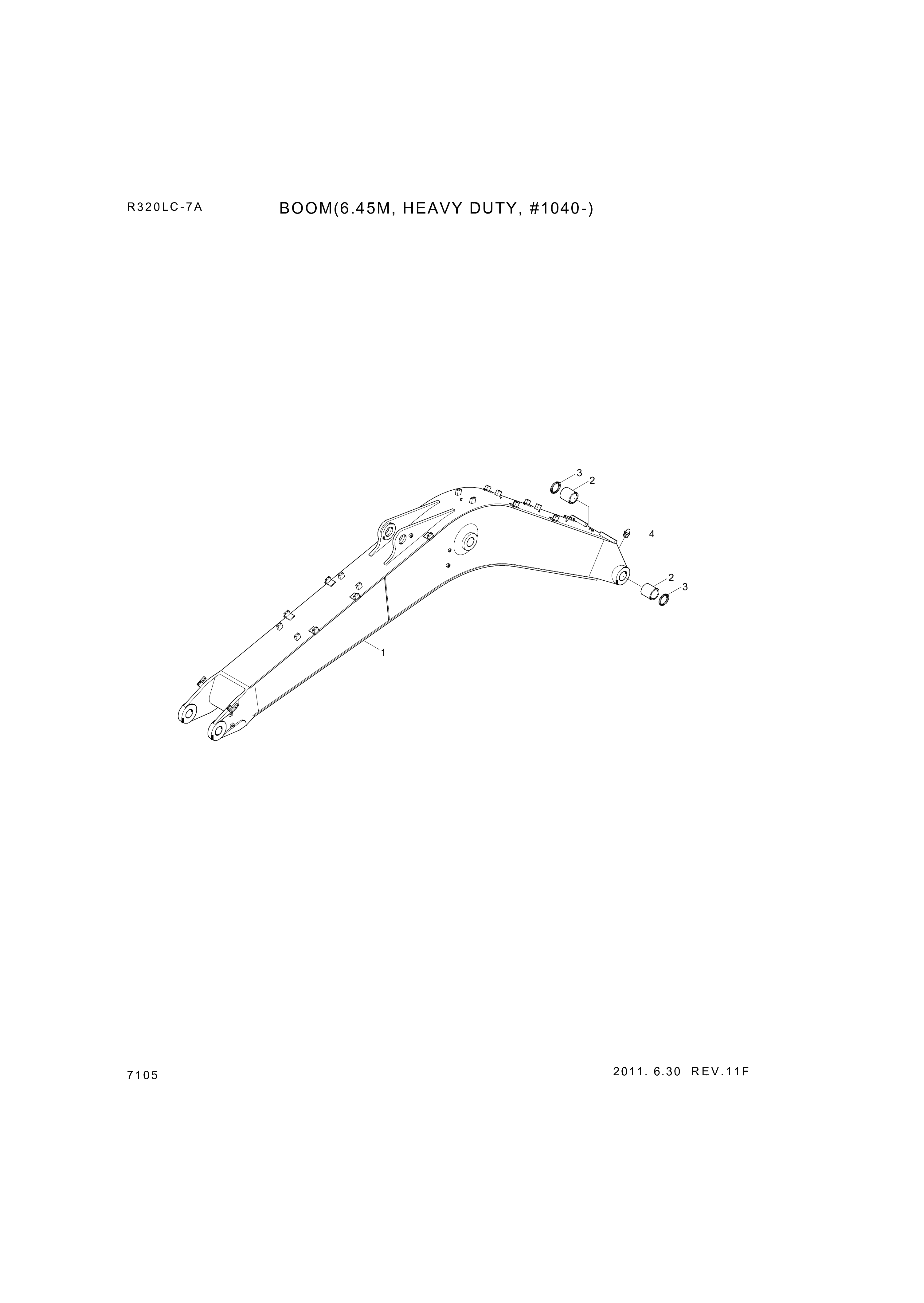 drawing for Hyundai Construction Equipment 61EN-12141 - BUSHING-BRONZE (figure 2)