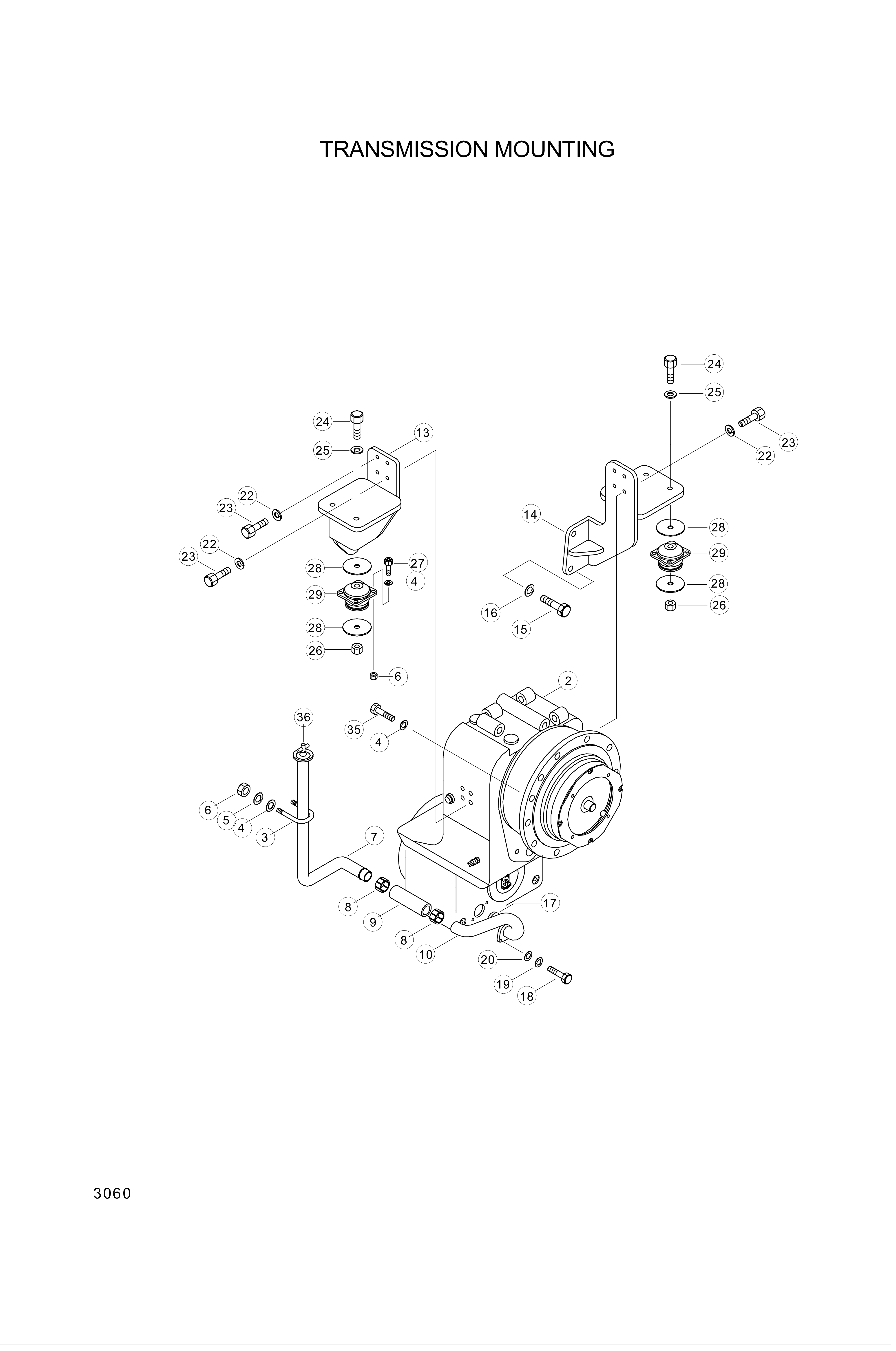 drawing for Hyundai Construction Equipment 84L4-00010 - TRANSMISSION ASSY (figure 1)