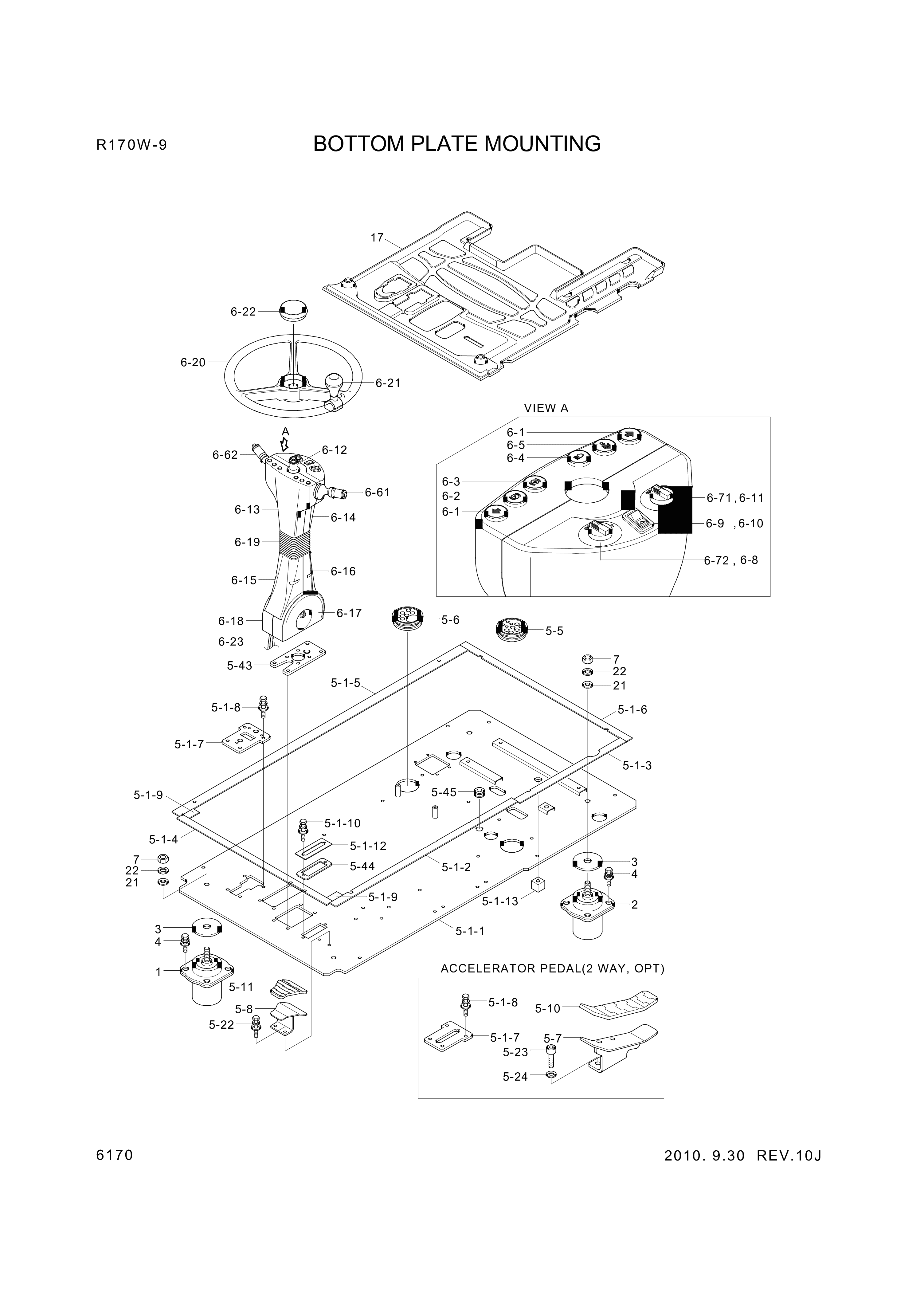 drawing for Hyundai Construction Equipment ZTAZ-00069 - WHEEL-STEERING (figure 2)