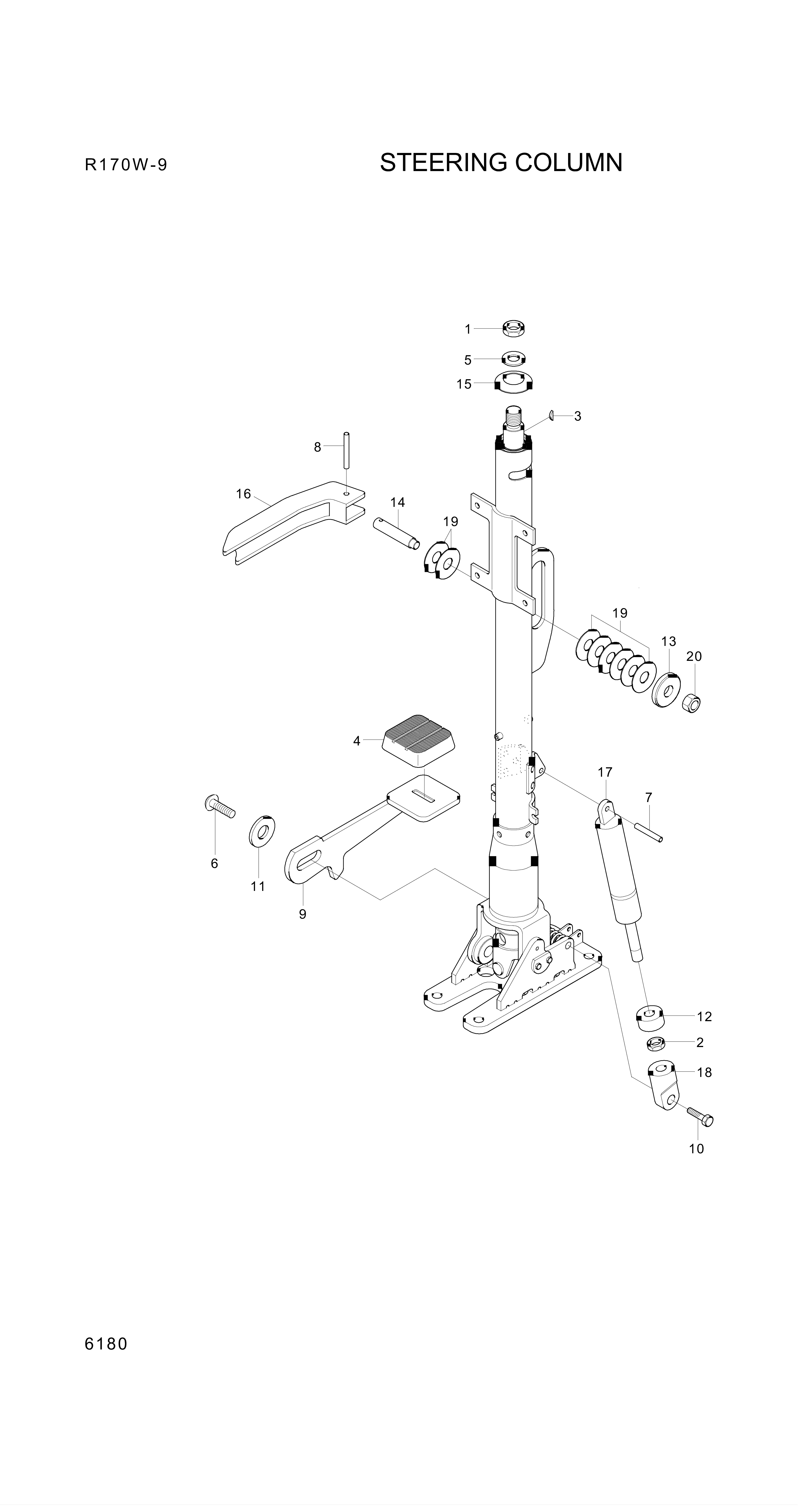 drawing for Hyundai Construction Equipment 0026-0707 - NUT-HEX (figure 3)