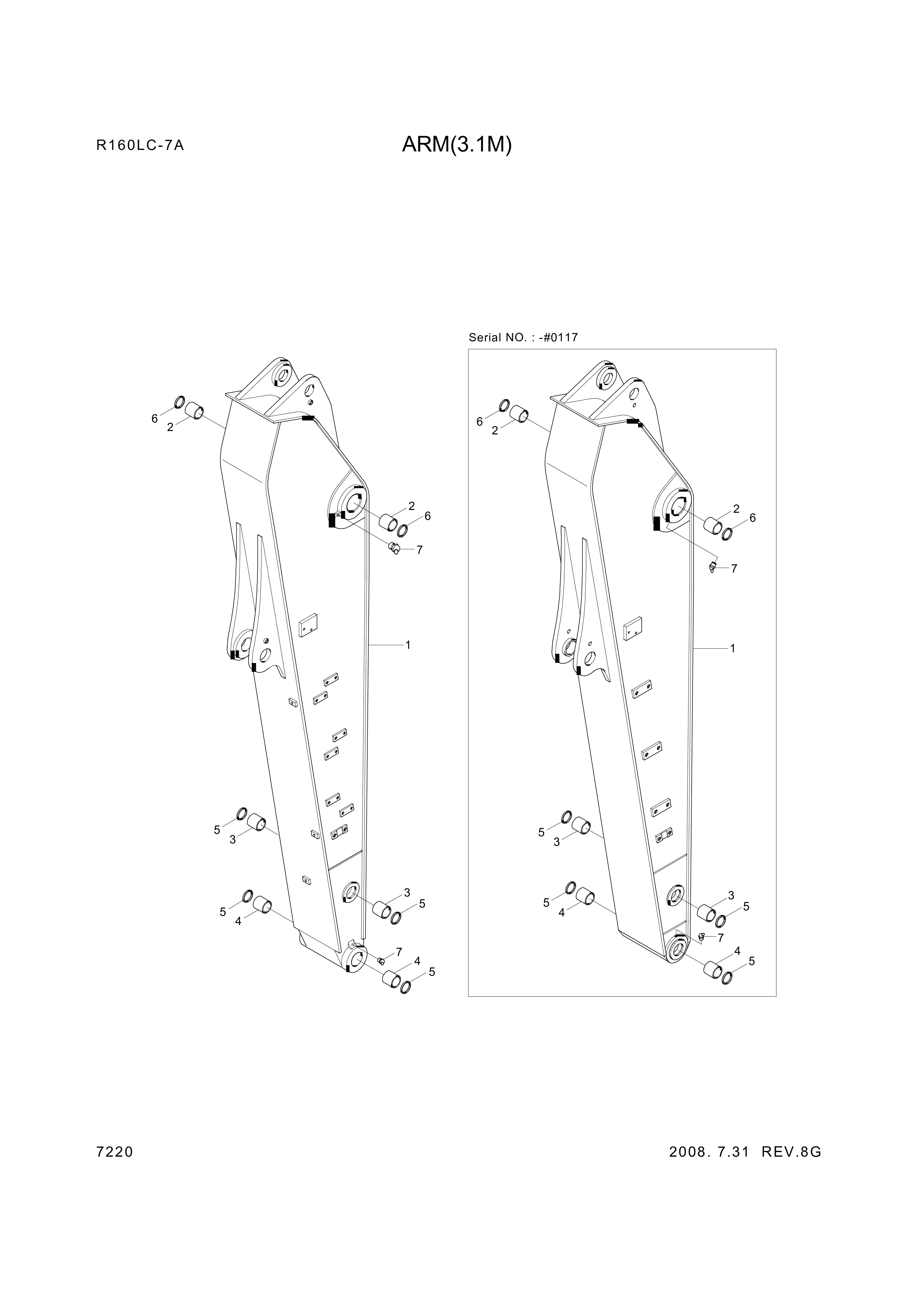 drawing for Hyundai Construction Equipment 61EN-12330 - BUSHING-BRONZE (figure 4)