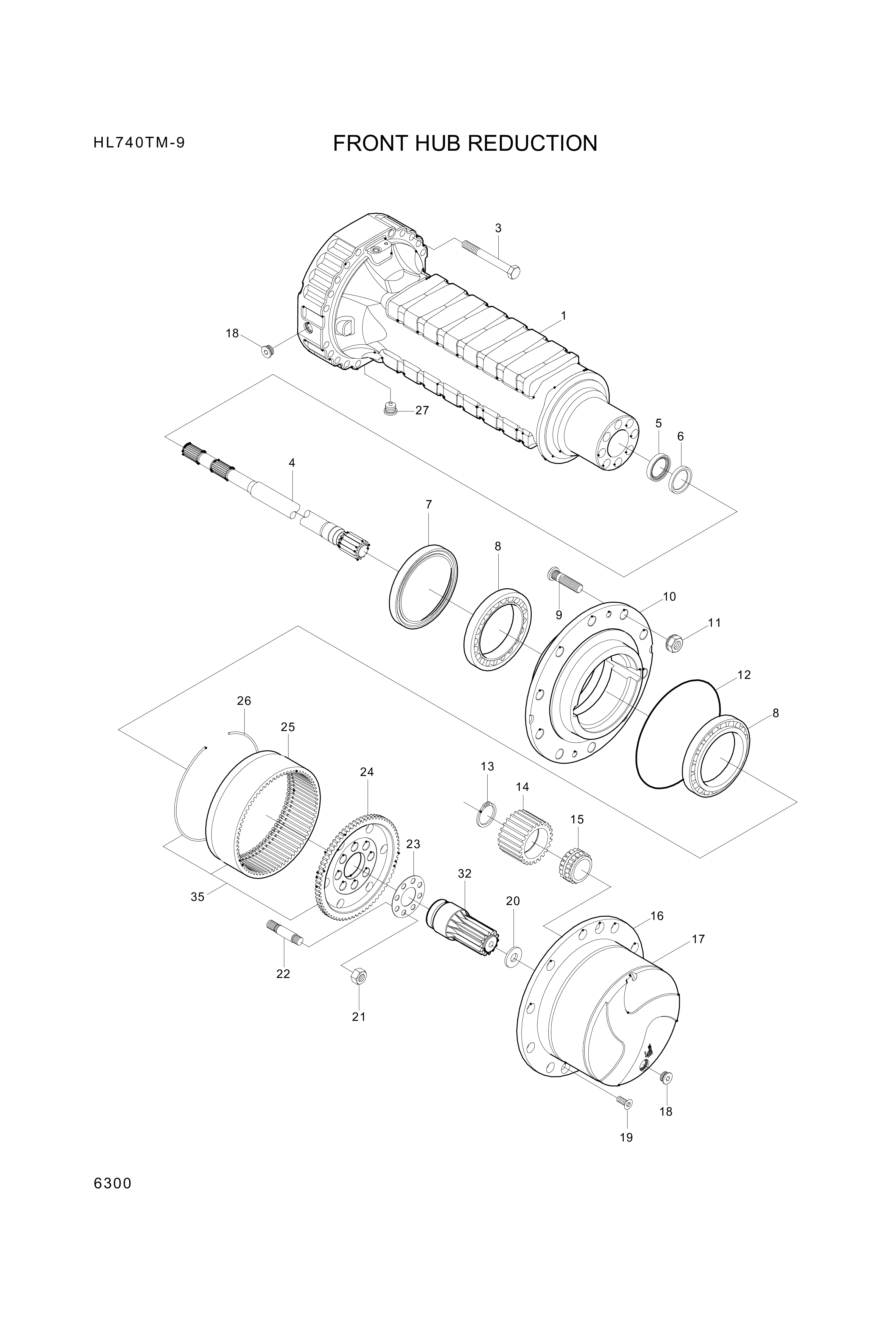 drawing for Hyundai Construction Equipment 005101427 - BEARING (figure 3)