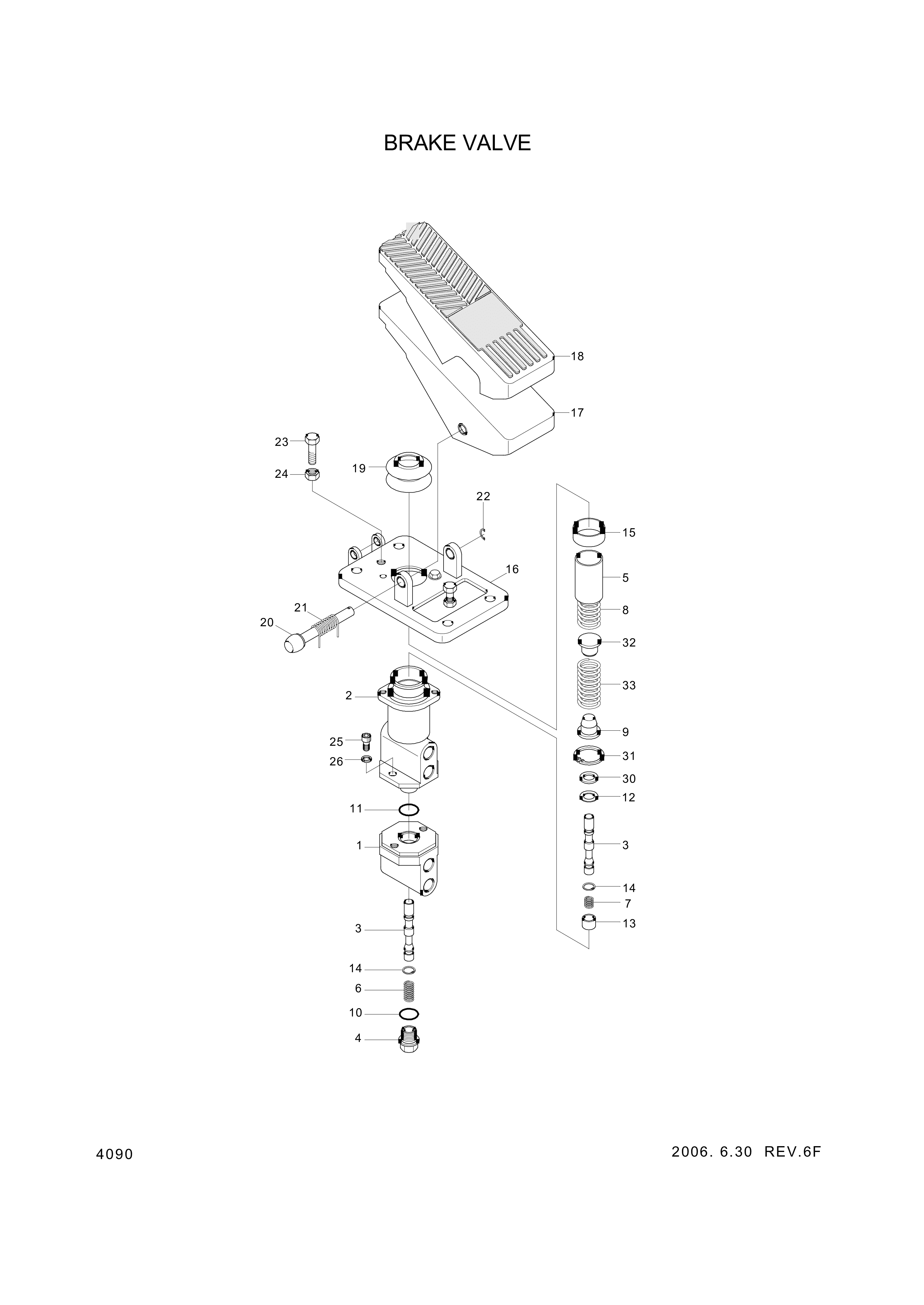 Technical drawing of Hyundai Construction Equipment XKAK-00005 HOLDER-BRAKE with dimensions and layout (figure 5)