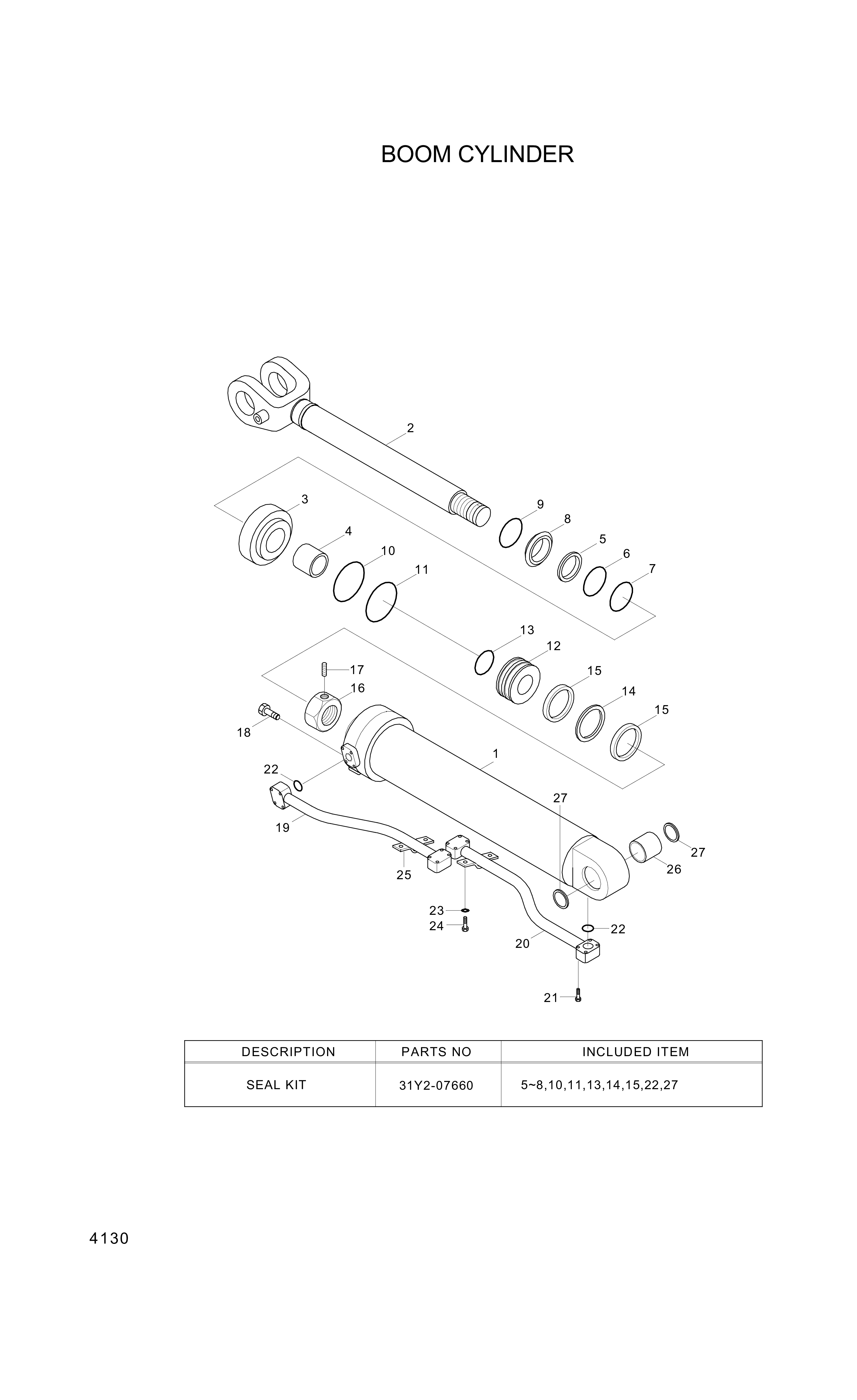 drawing for Hyundai Construction Equipment 000174 - BUSHING-PIN (figure 5)