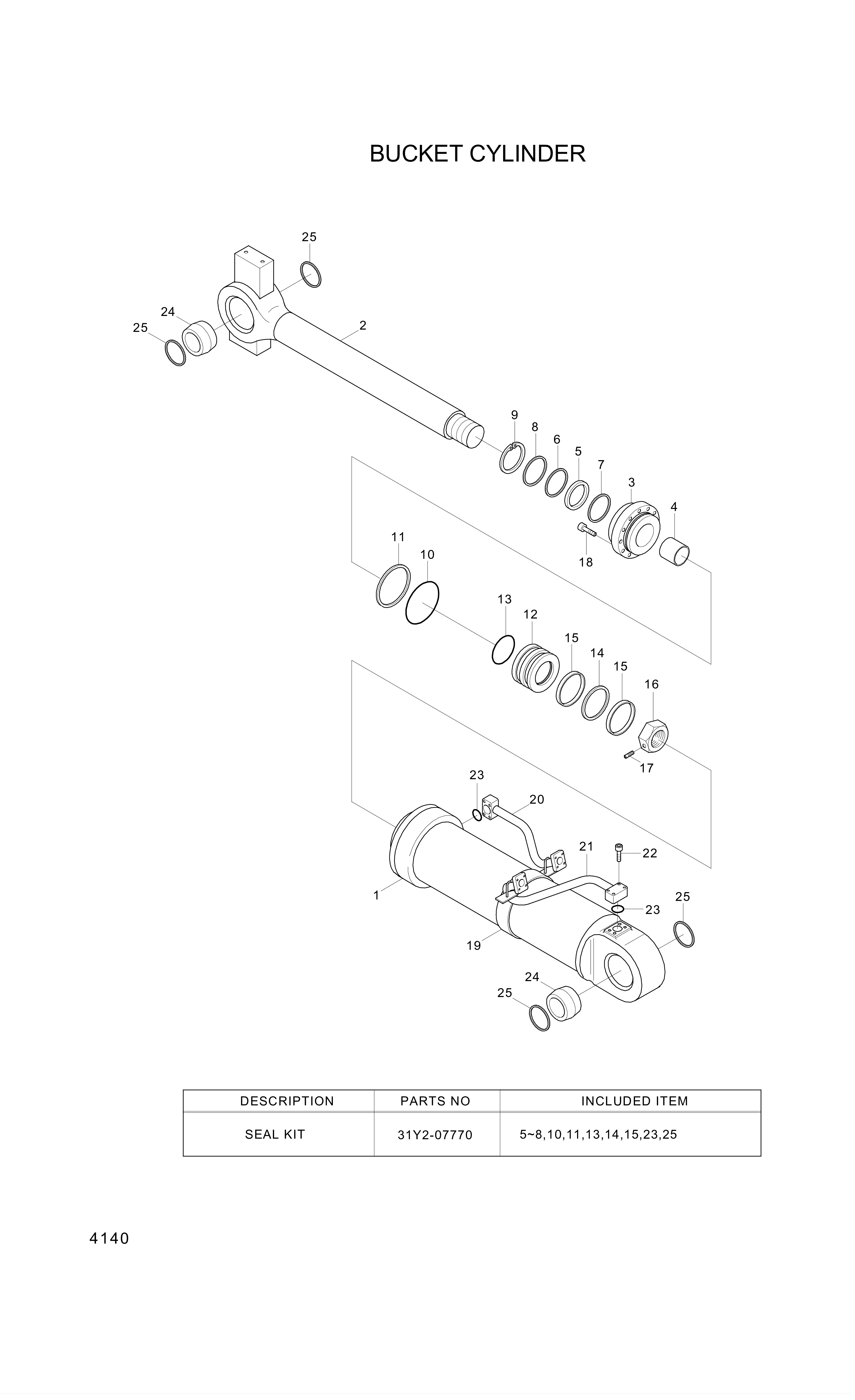 drawing for Hyundai Construction Equipment XCAV-00054 - PIPE ASSY-BS (figure 4)