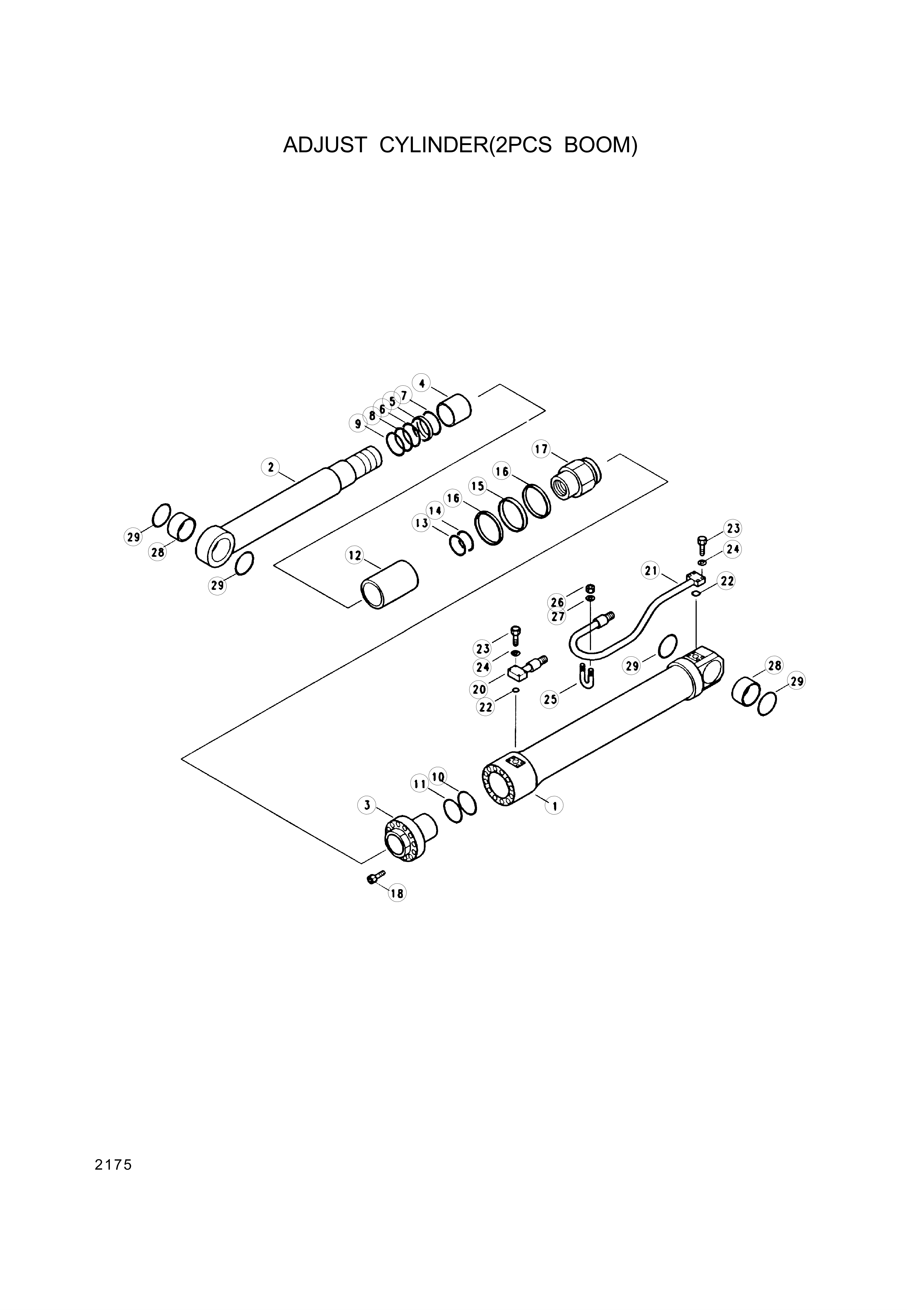 drawing for Hyundai Construction Equipment 31YC-11030 - BUSHING-PIN (figure 1)