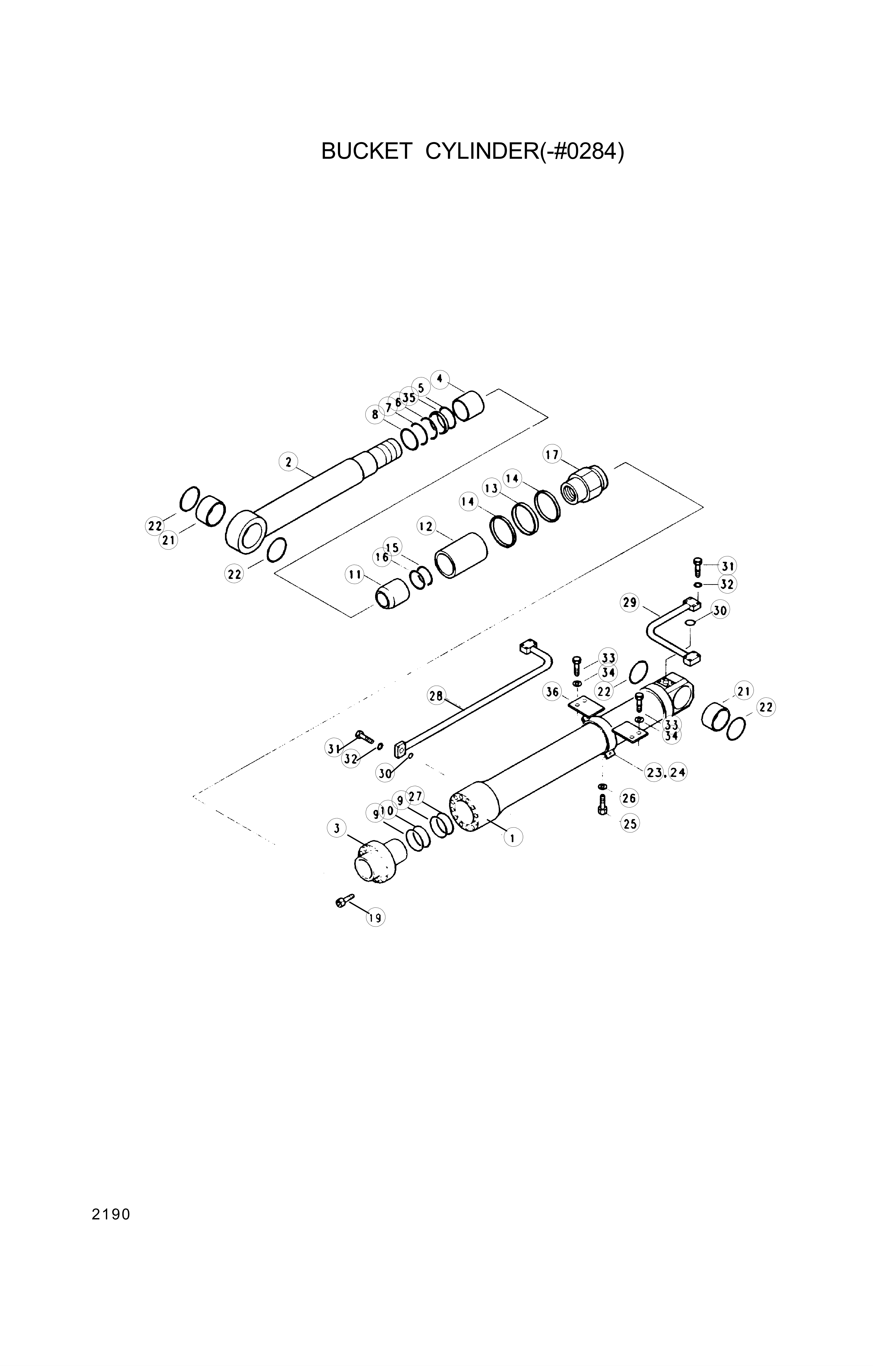 drawing for Hyundai Construction Equipment 31Y1-02790 - ROD ASSY-PISTON &BUSH (figure 1)