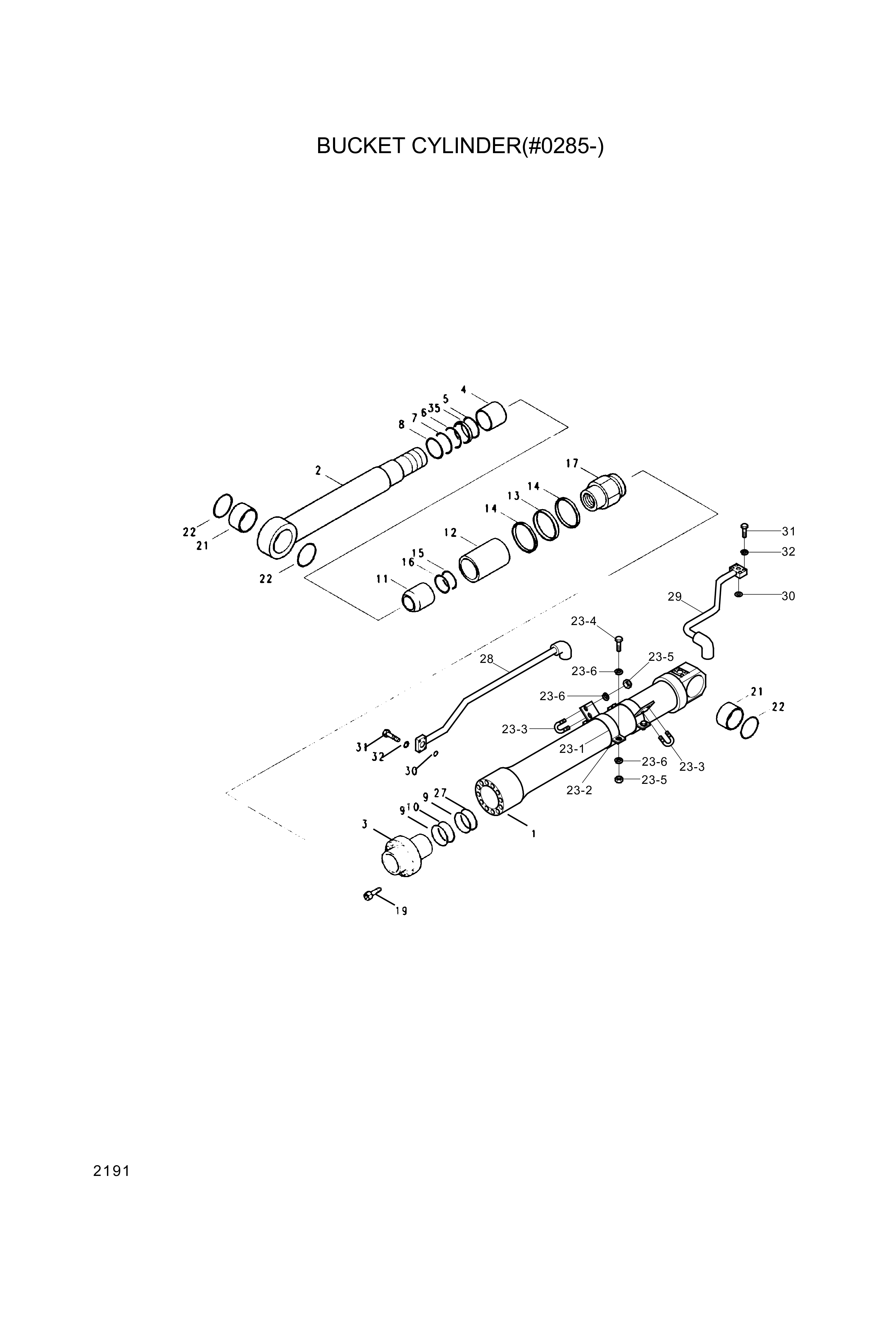 drawing for Hyundai Construction Equipment 31Y1-02750 - TUBE ASSY-CYL (figure 2)
