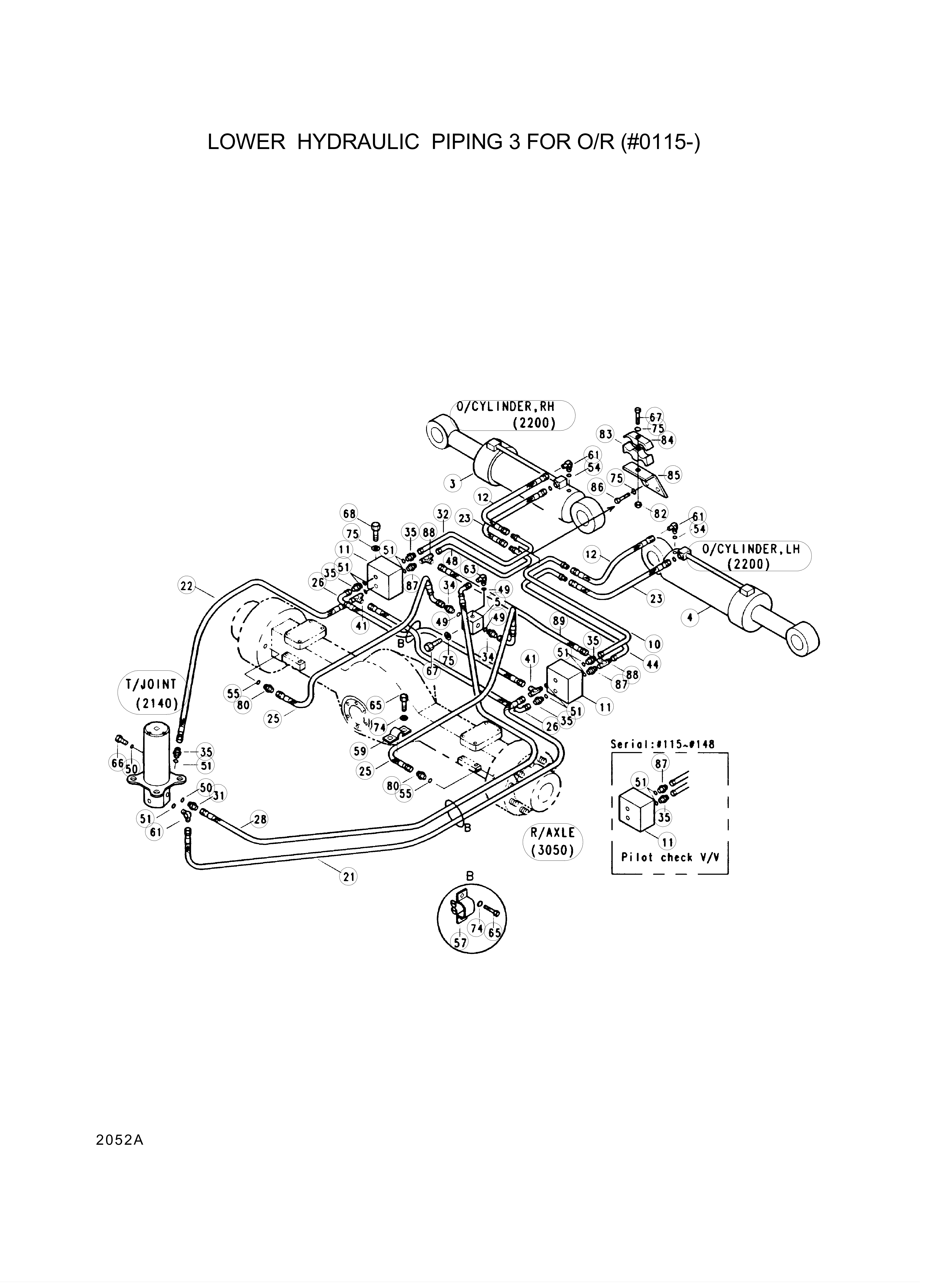 drawing for Hyundai Construction Equipment 000241 - CYLINDER ASSY-O/RIGGER RH (figure 1)