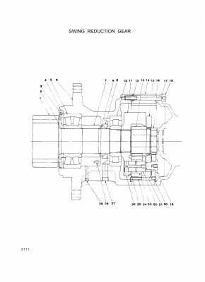 drawing for Hyundai Construction Equipment RG04S152-05 - S/REDUCTION GEAR (figure 1)