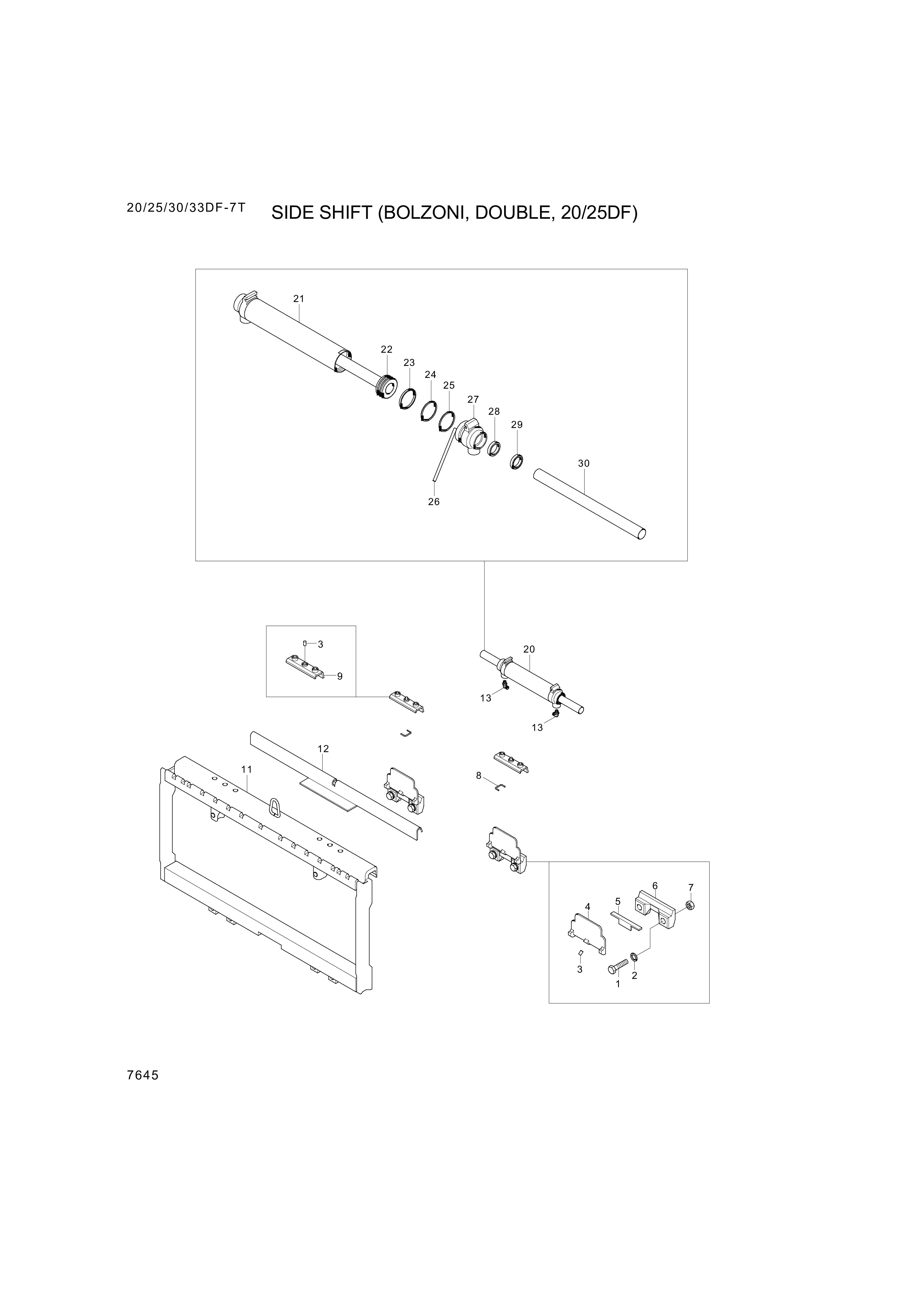 drawing for Hyundai Construction Equipment 101031192C - FRAME-SIDESHIFT (figure 4)