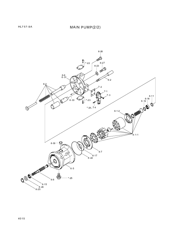 Technical drawing of Hyundai Construction Equipment R902456686 CONTROL VALVE with dimensions and layout