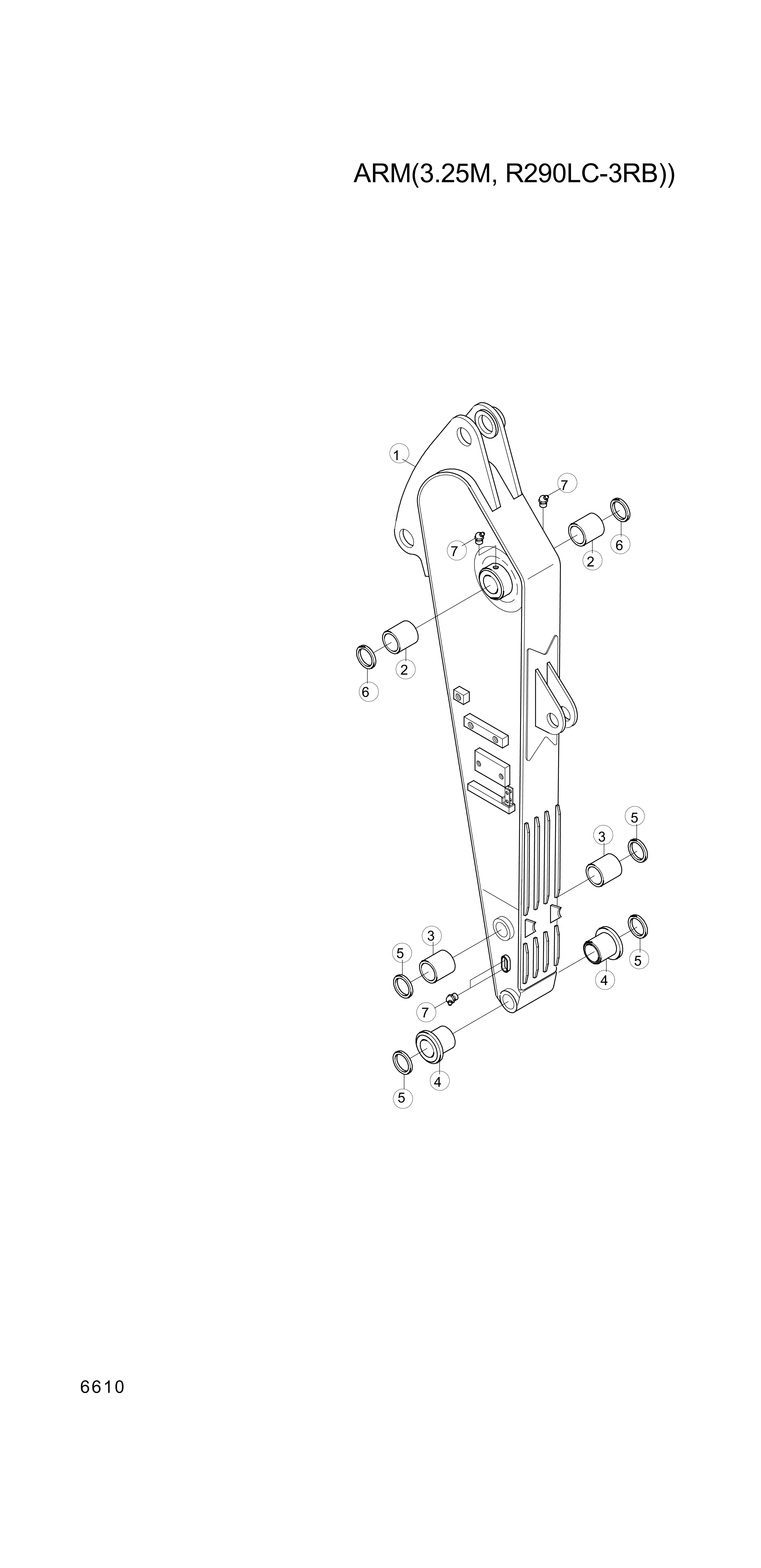 drawing for Hyundai Construction Equipment X114-103102 - BUSHING-PIN (figure 1)