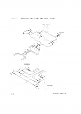 drawing for Hyundai Construction Equipment P933-087031 - HOSE ASSY-ORFS&THD (figure 3)