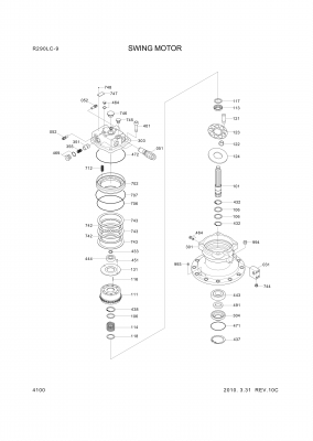 drawing for Hyundai Construction Equipment XKAH-00615KT - PISTON SET-ROTARY(9EA) (figure 4)