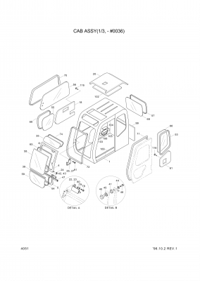 Technical drawing of Hyundai Construction Equipment S145-060166 BOLT-FLAT with dimensions and layout (figure 5)