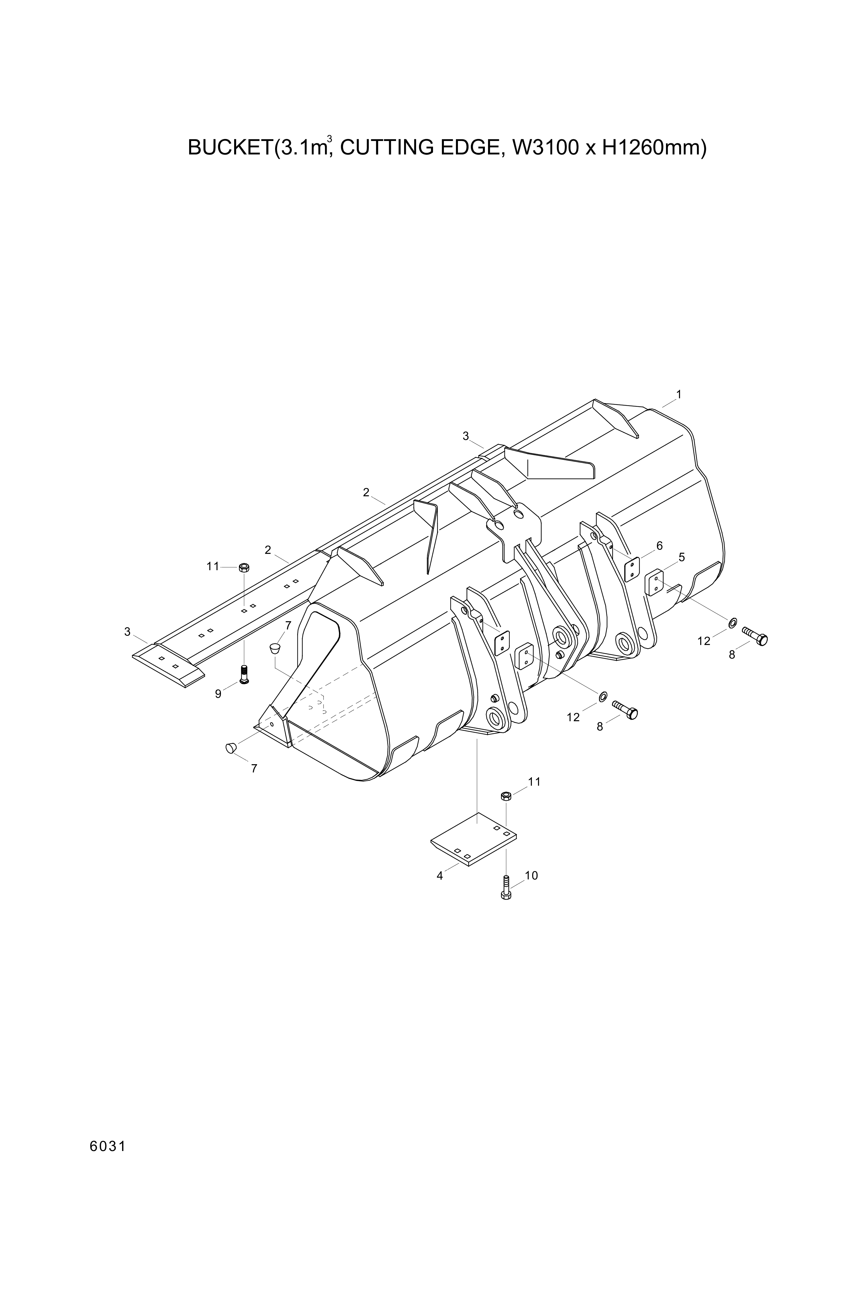 drawing for Hyundai Construction Equipment 64L4-00630 - PLATE (figure 3)