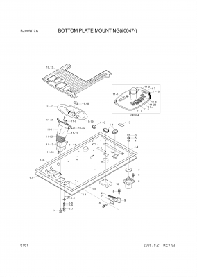 Technical drawing of Hyundai Construction Equipment 0002.0822 LIGHTS-WARNING with dimensions and layout (figure 4)