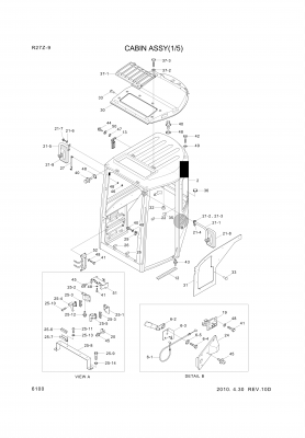 drawing for Hyundai Construction Equipment S295-100002 - NUT-CAP (figure 4)