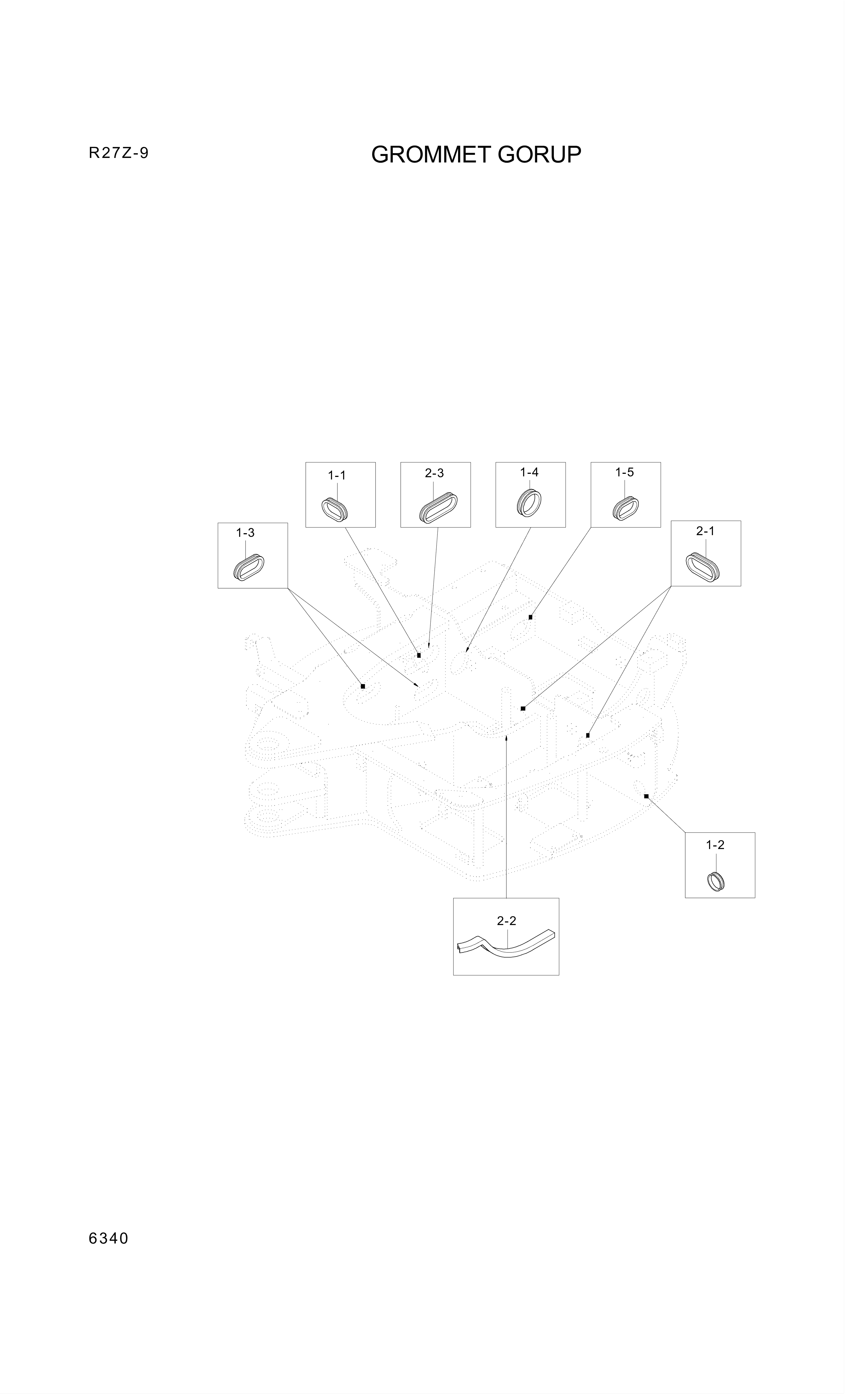 drawing for Hyundai Construction Equipment 41MK-40021 - GROMMET (figure 1)