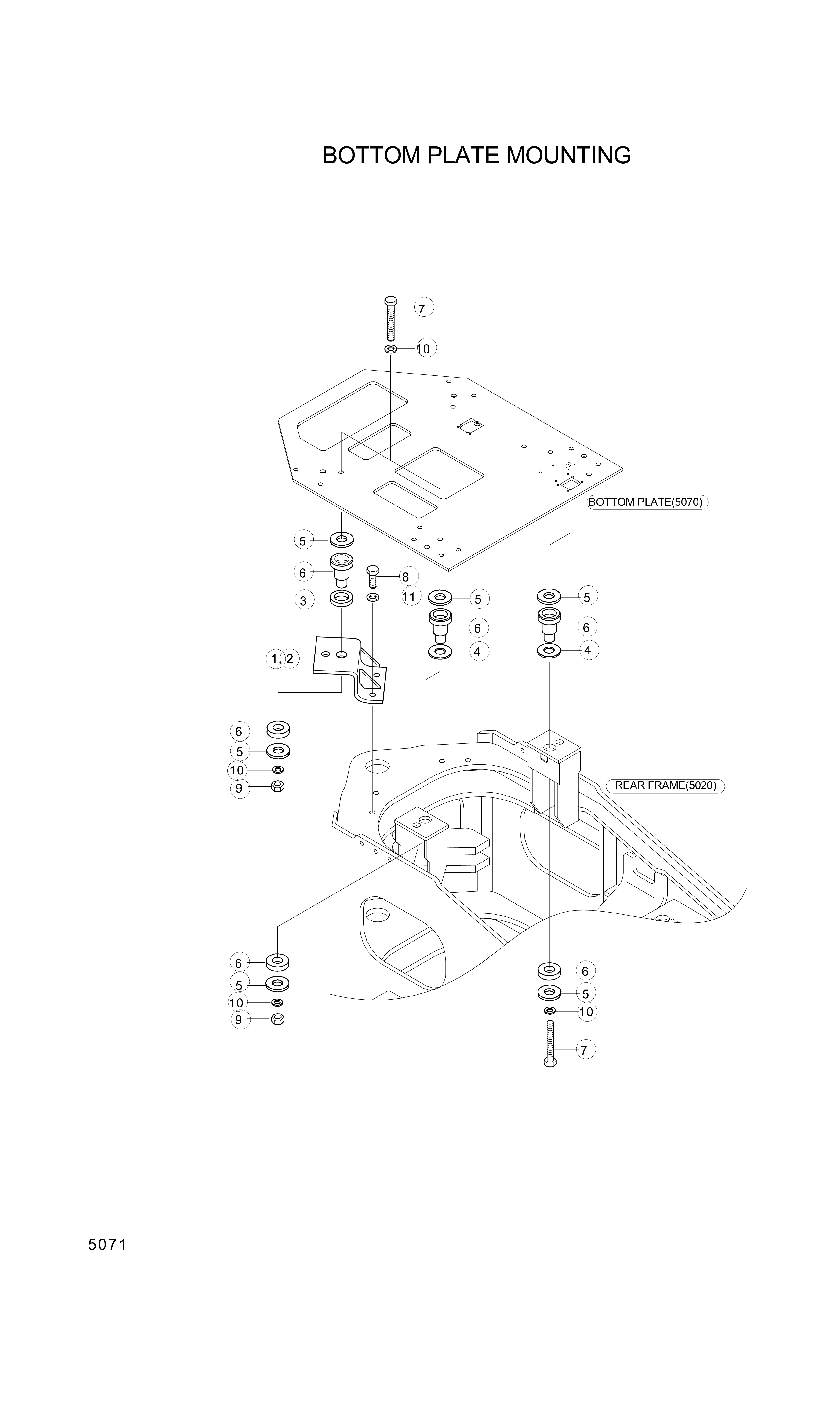 drawing for Hyundai Construction Equipment 74L1-10021 - BRACKET-RH (figure 2)