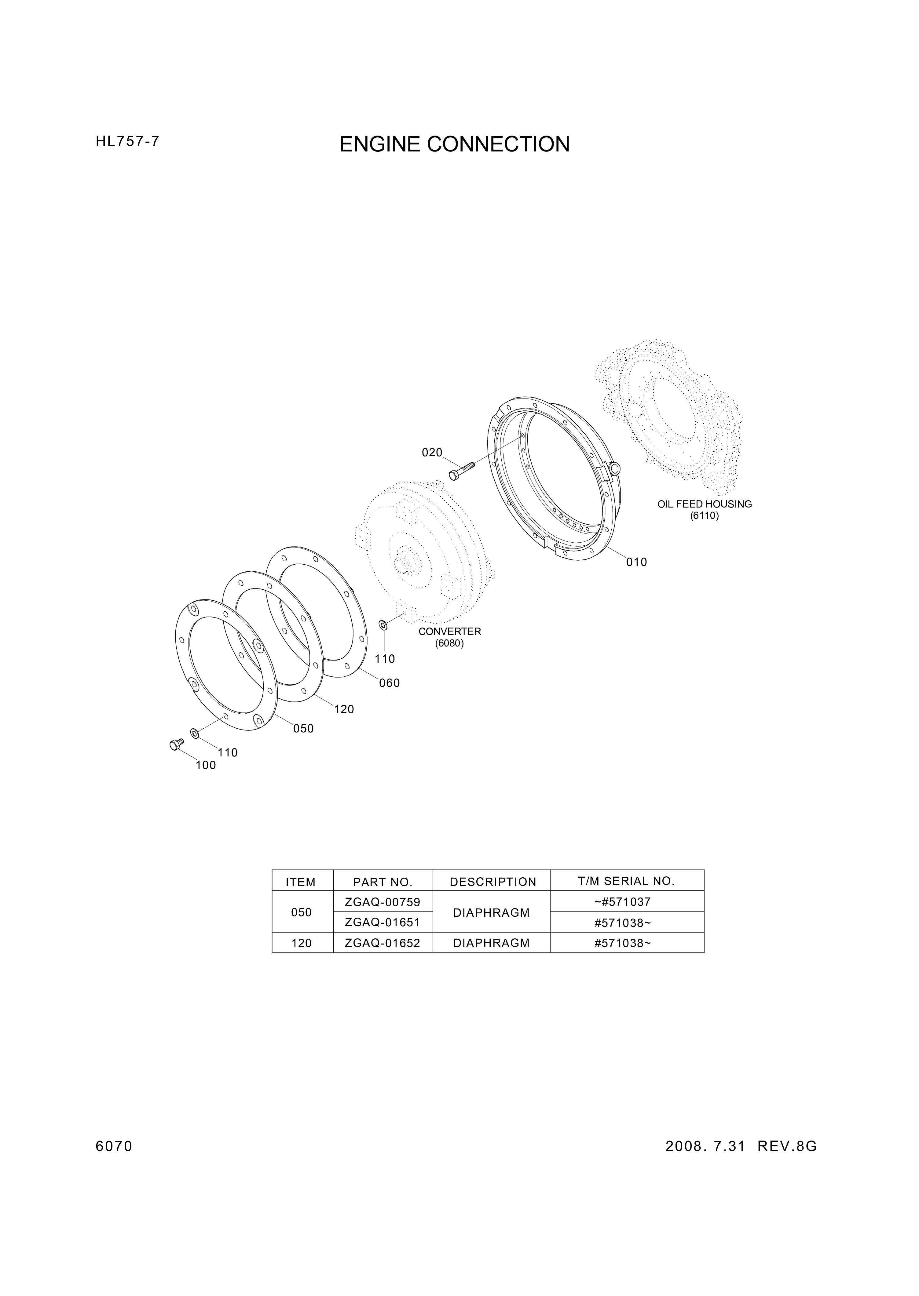 drawing for Hyundai Construction Equipment 4657-330-011 - DIAPHRAGM (figure 3)