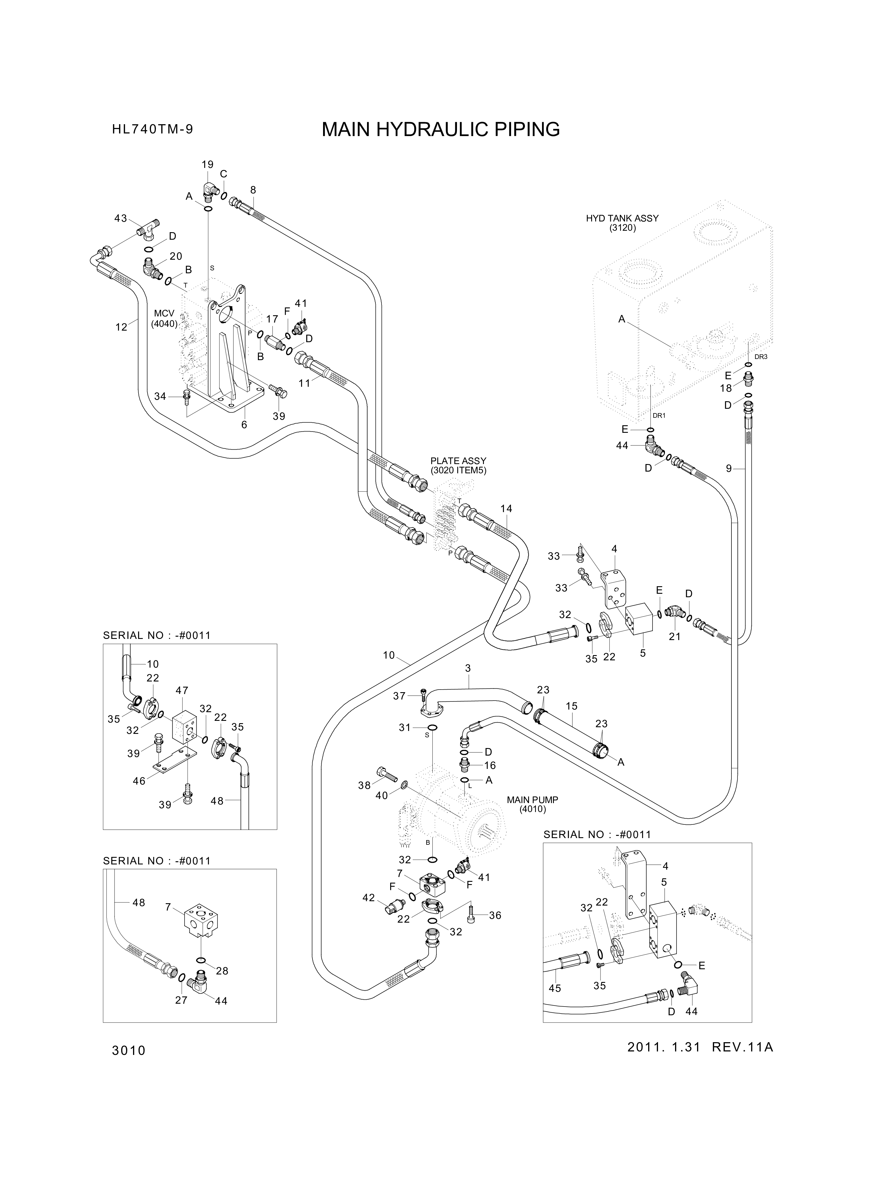 drawing for Hyundai Construction Equipment P950-167324 - HOSE ASSY-ORFS&FLG (figure 3)