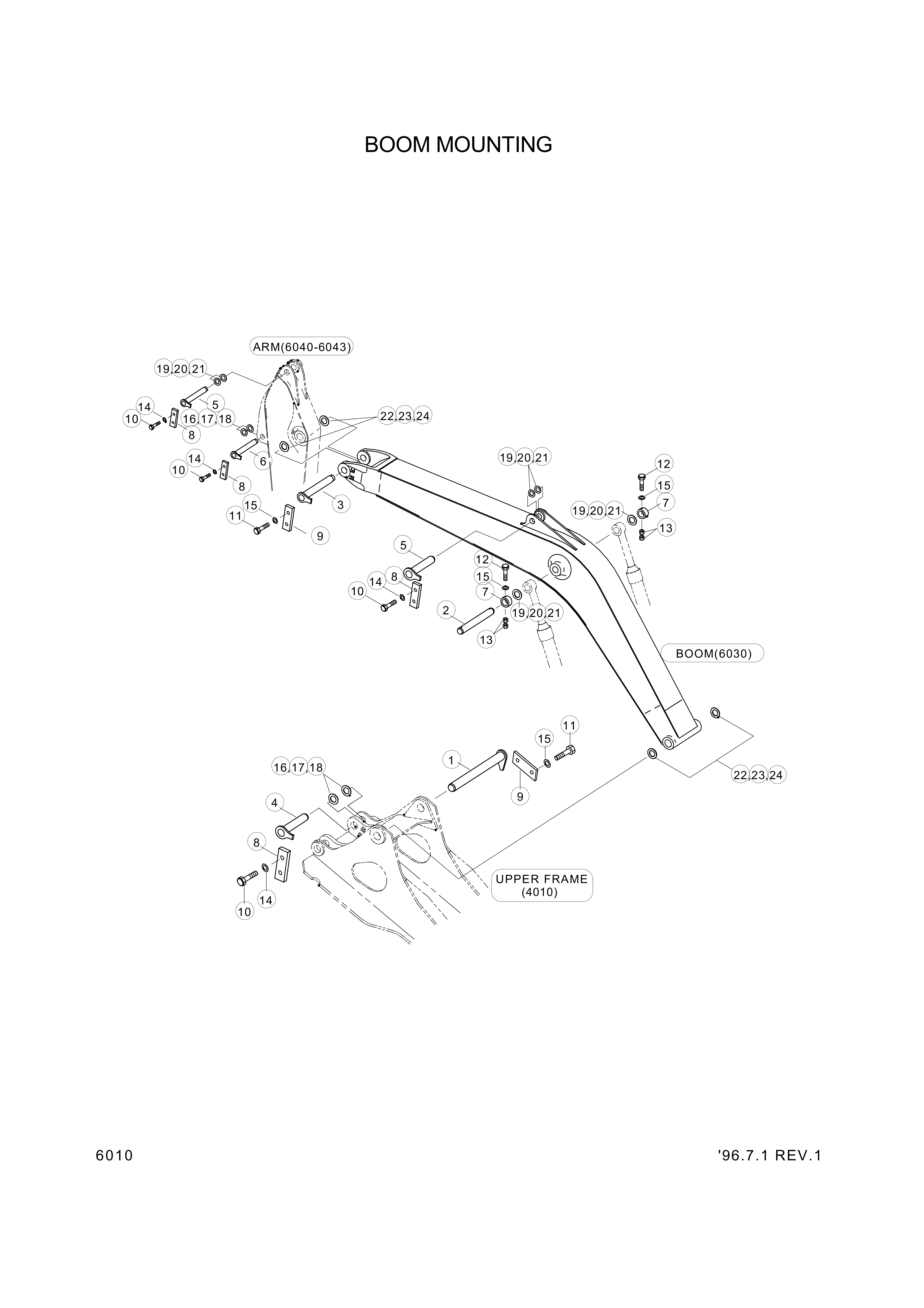 drawing for Hyundai Construction Equipment 61EM-00120 - PIN-JOINT (figure 1)