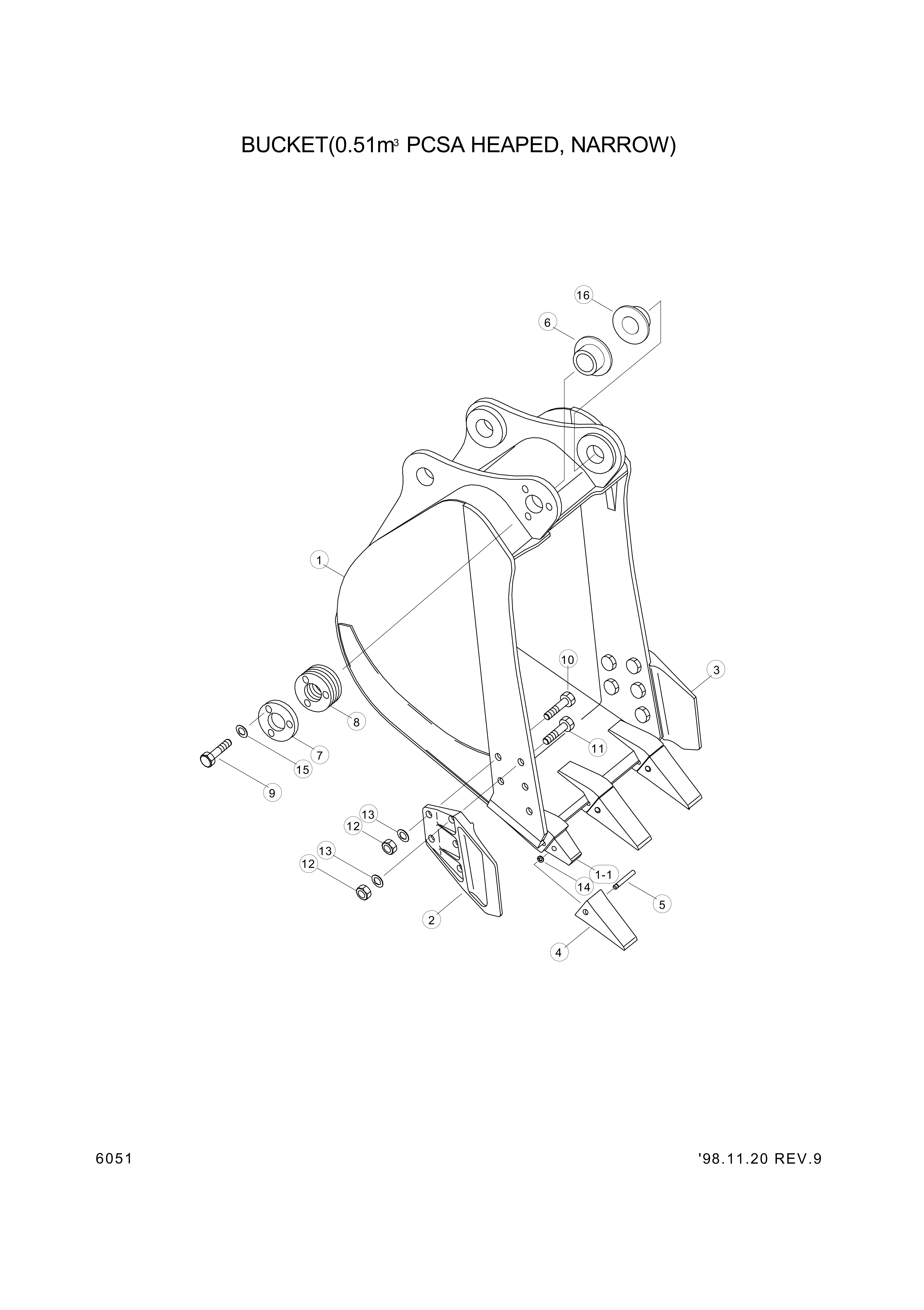 drawing for Hyundai Construction Equipment S205-221004 - NUT-HEX (figure 3)