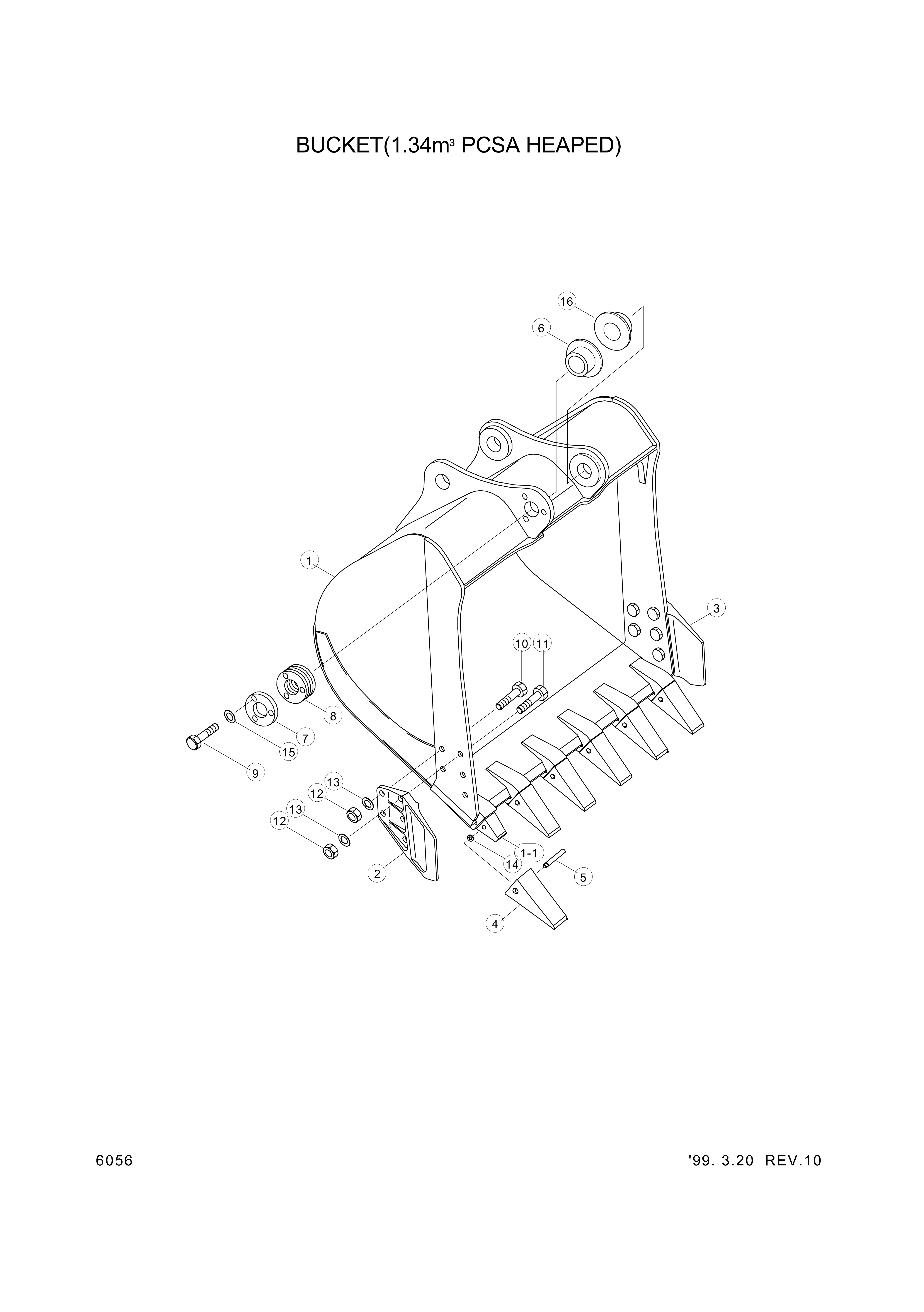 drawing for Hyundai Construction Equipment S205-221004 - NUT-HEX (figure 5)