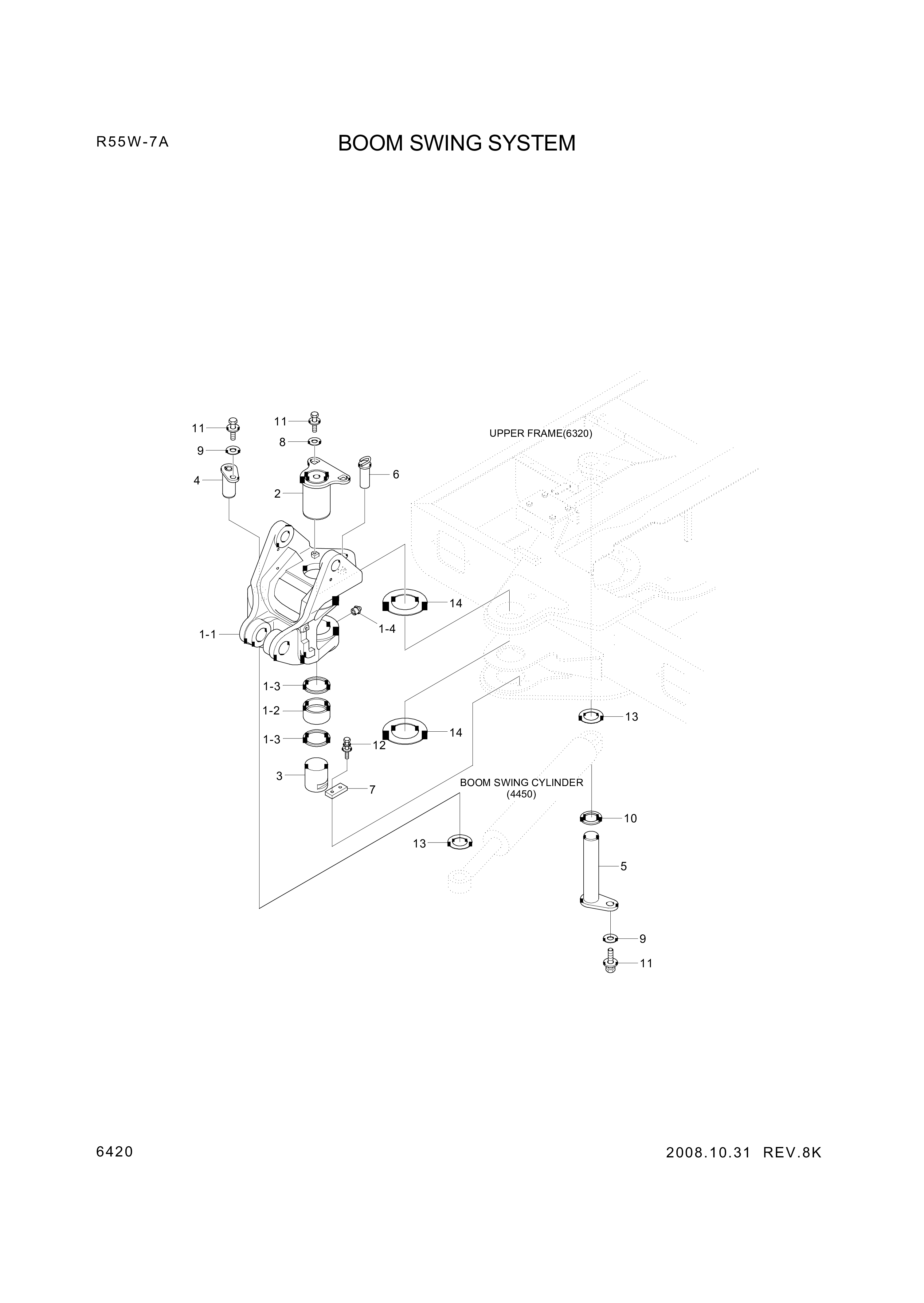 drawing for Hyundai Construction Equipment 61N8-00100 - SPACER-PIN (figure 1)