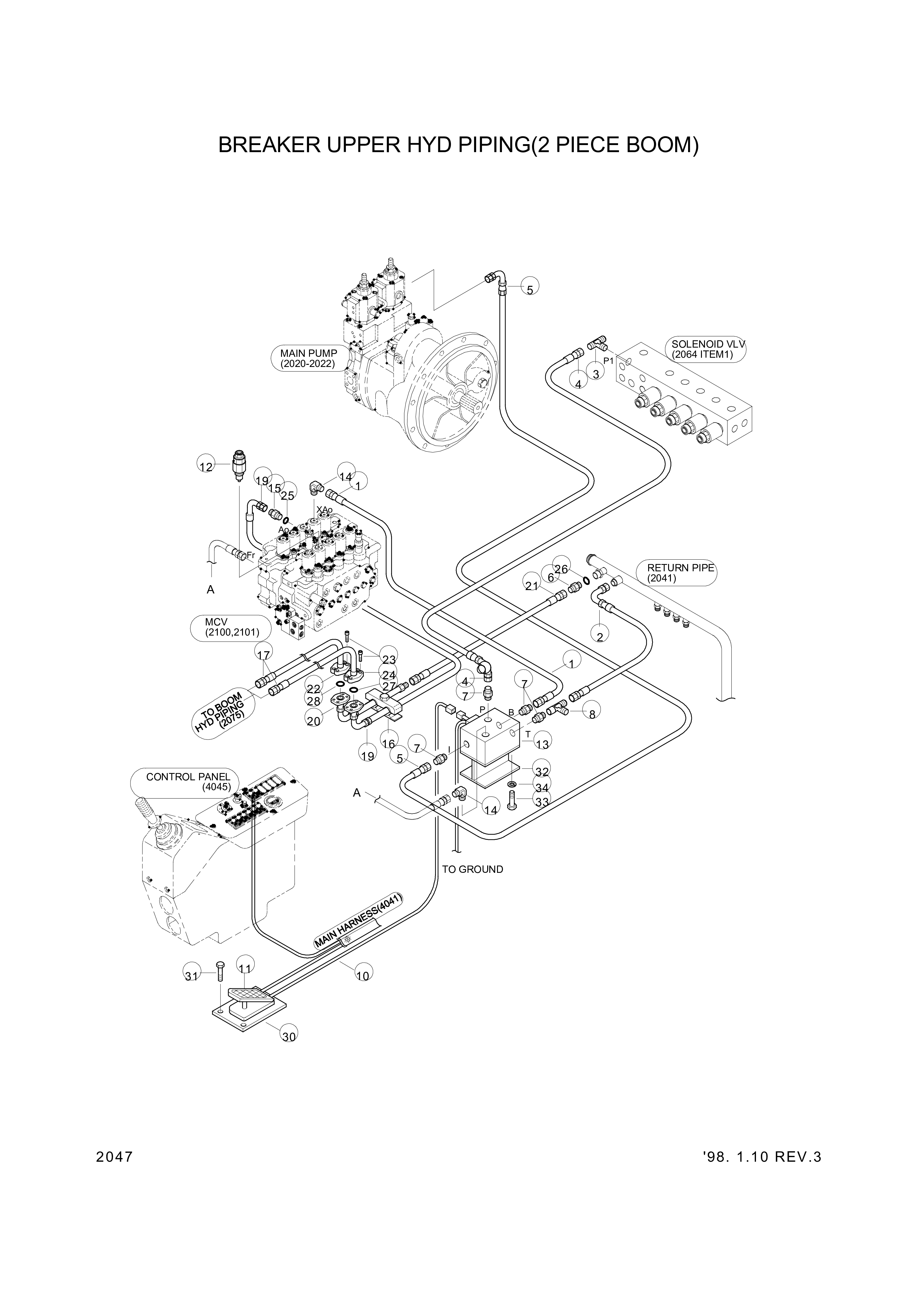 drawing for Hyundai Construction Equipment 3537-171-350- - RELIEF-PORT (figure 1)