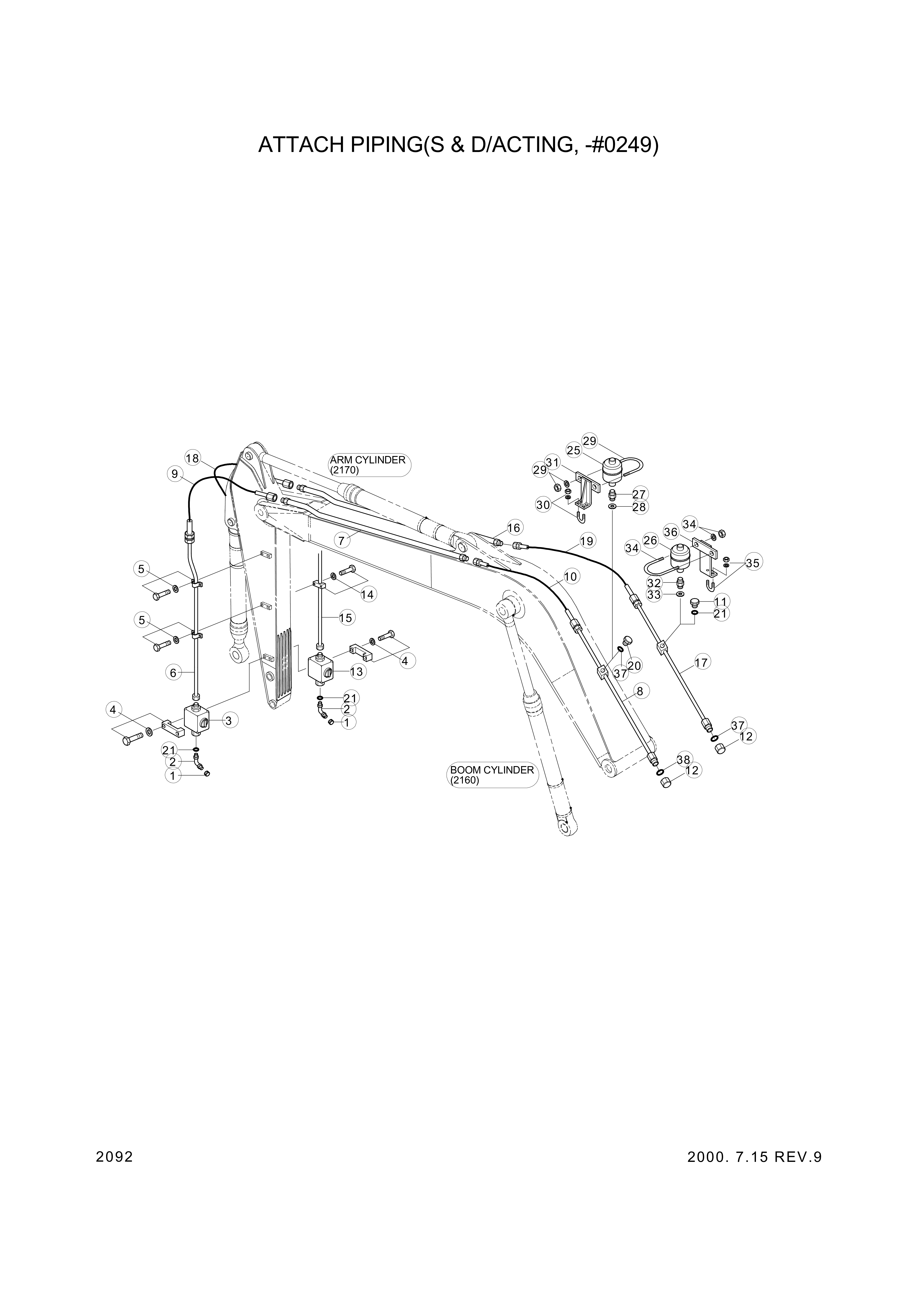 drawing for Hyundai Construction Equipment 003002-19024 - VALVE-STOP (figure 1)