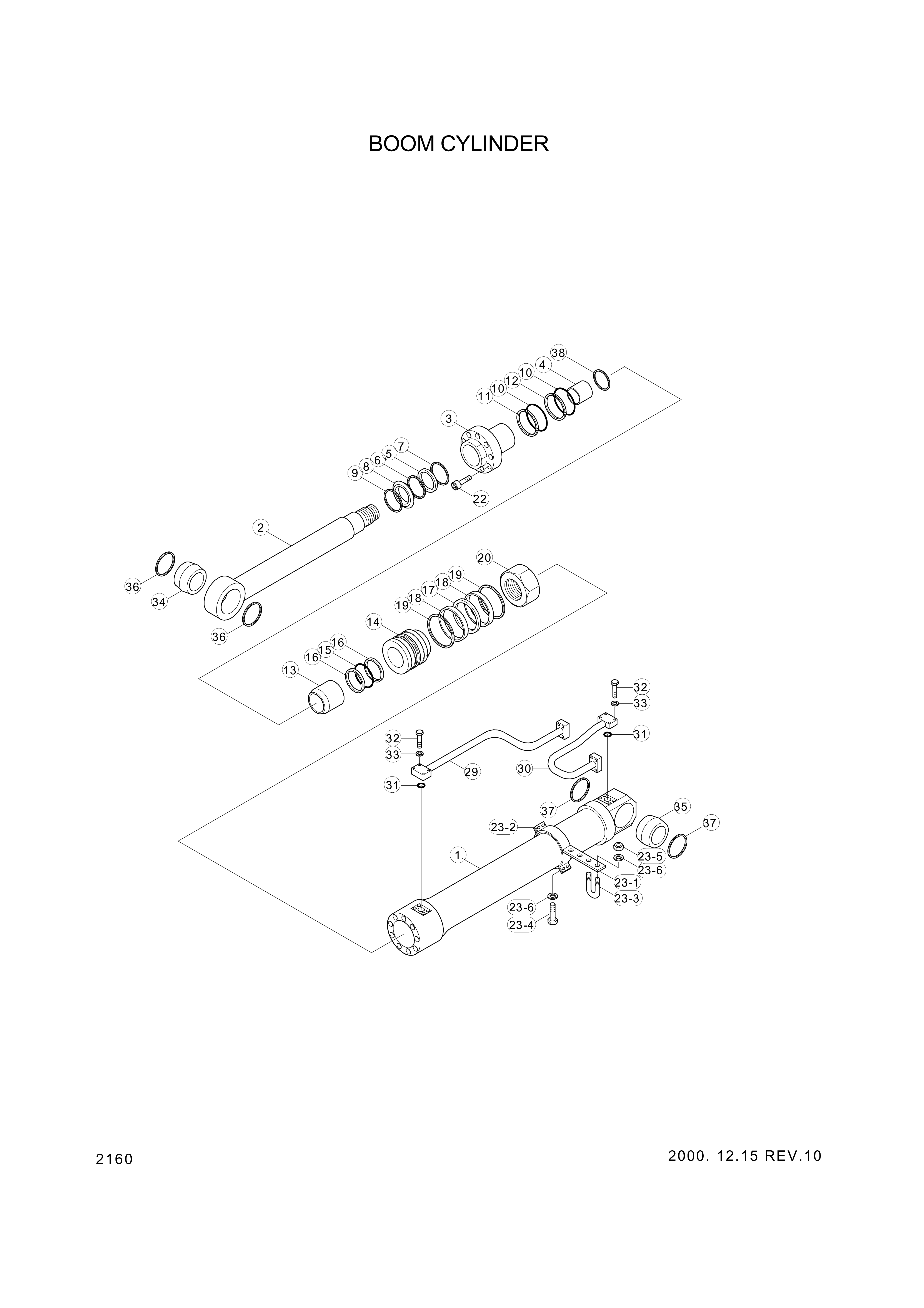 drawing for Hyundai Construction Equipment 31YC-11071 - BUSHING-PIN (figure 1)