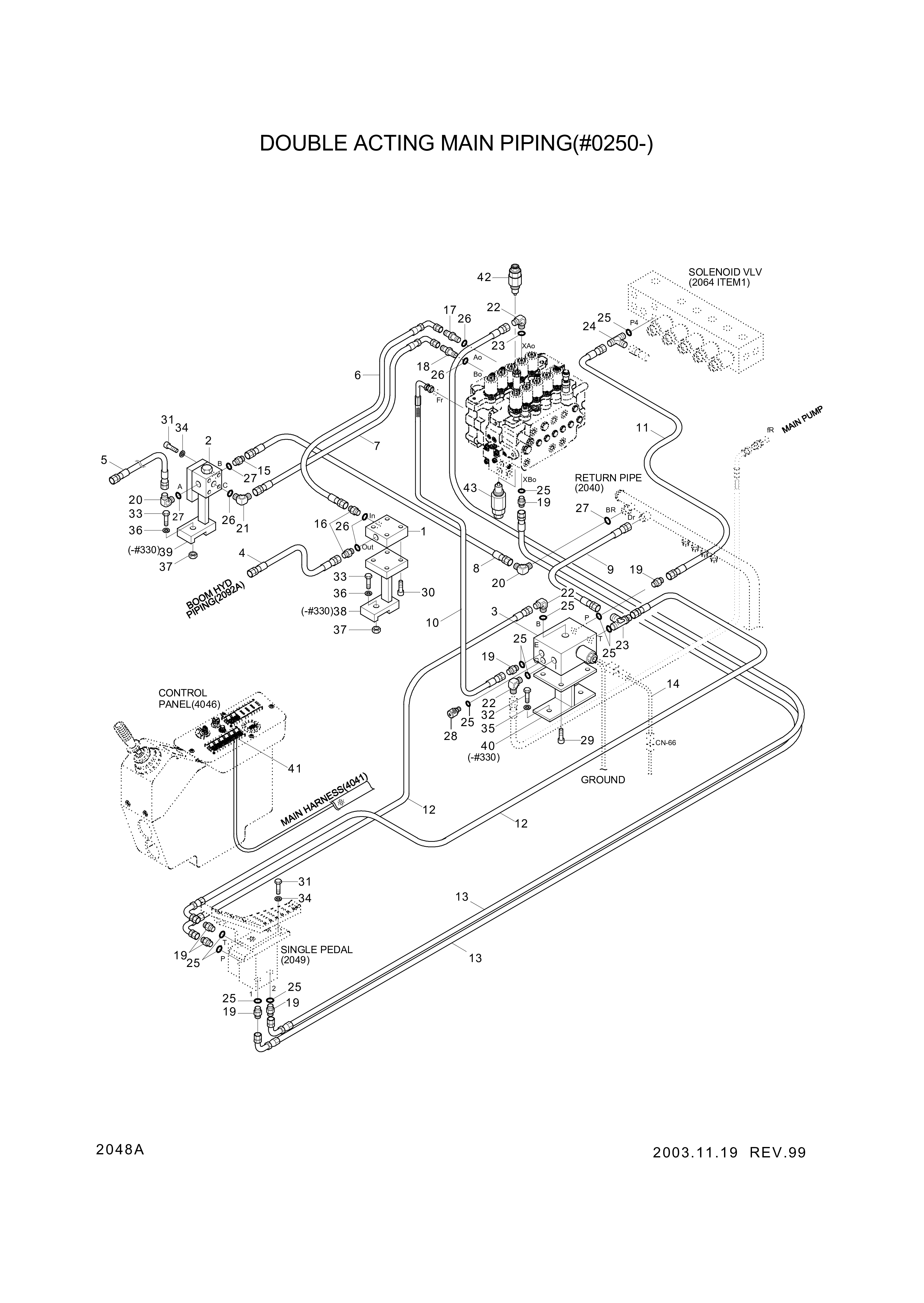 drawing for Hyundai Construction Equipment P101-112128 - CONNECTOR-LONG (figure 1)