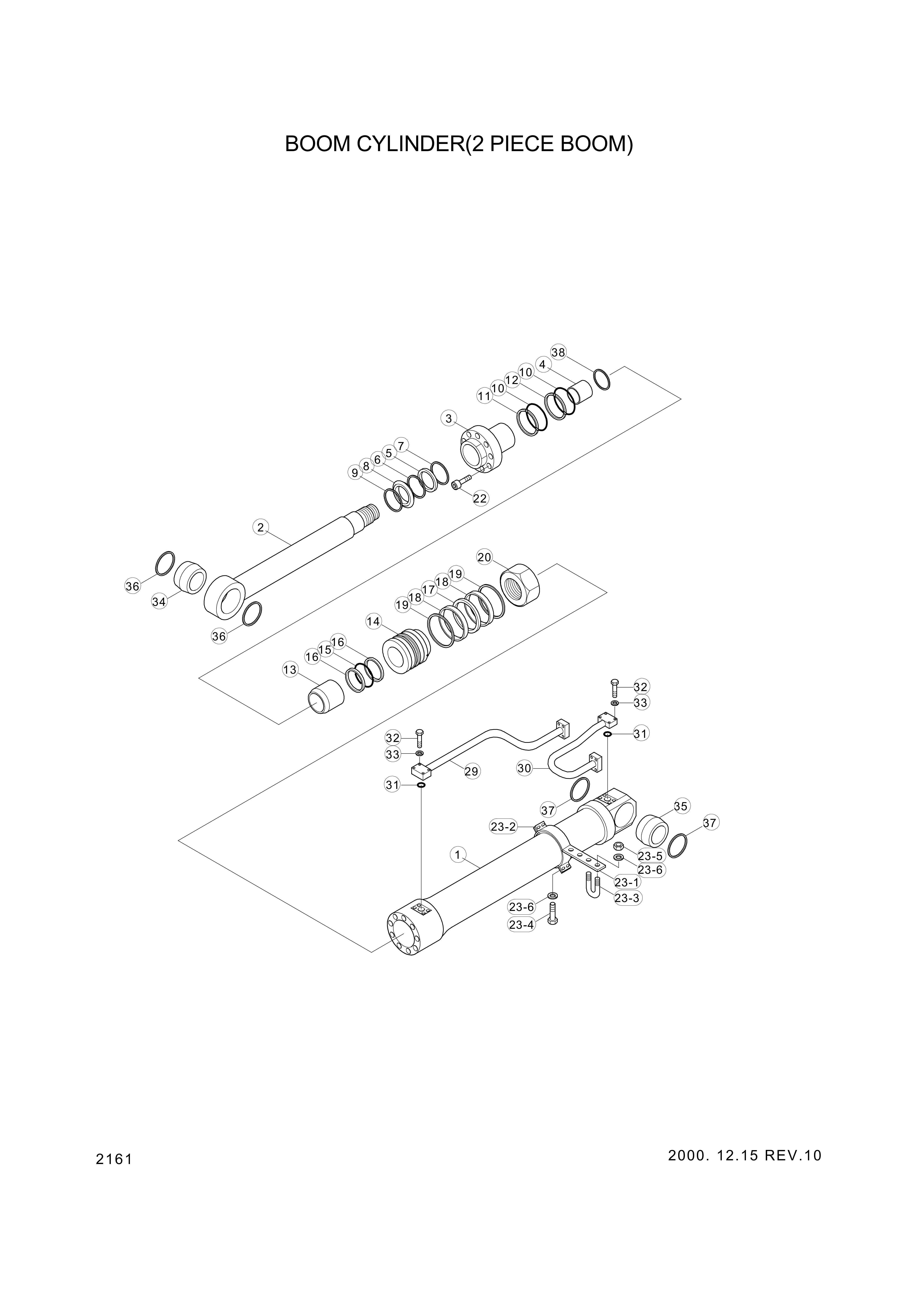 drawing for Hyundai Construction Equipment 31YC-11071 - BUSHING-PIN (figure 2)