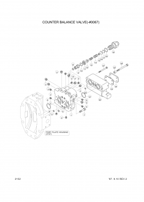 Technical drawing of Hyundai Construction Equipment 000.963.23.07 O-RING with dimensions and layout (figure 2)