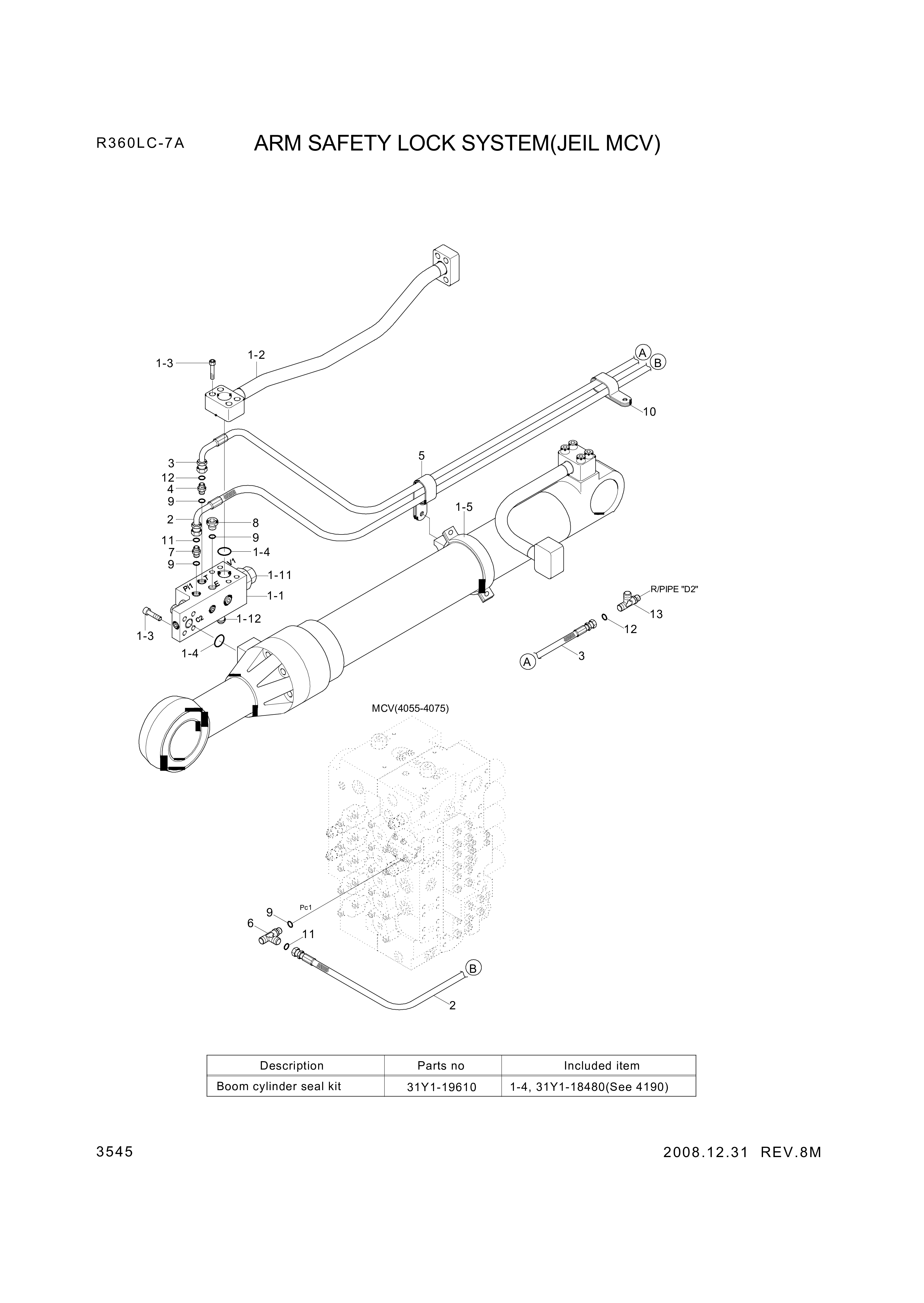 drawing for Hyundai Construction Equipment 31NB-90510 - SAFETY LOCK VALVE (figure 4)