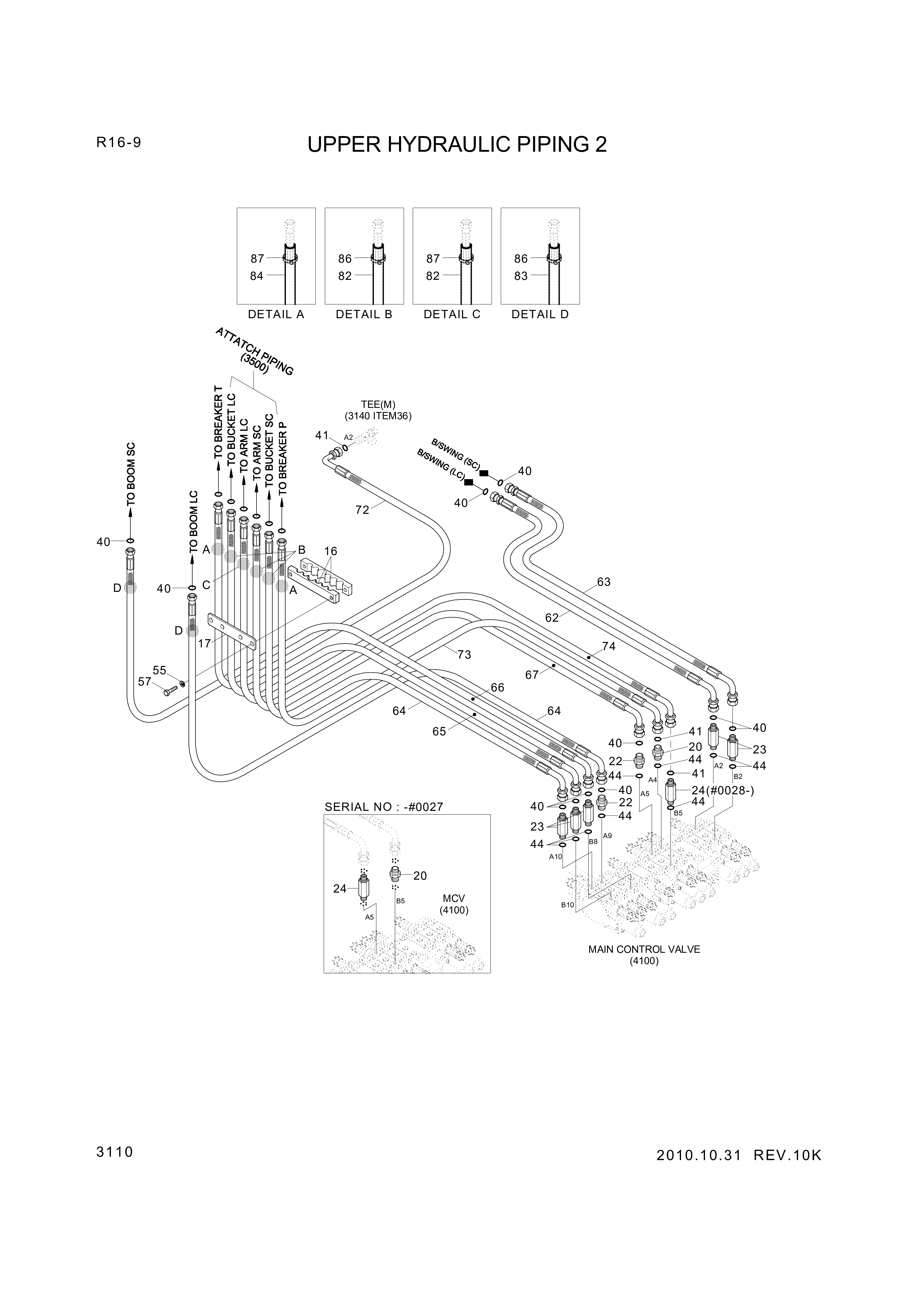 drawing for Hyundai Construction Equipment P930-065037 - HOSE ASSY-ORFS&THD (figure 1)