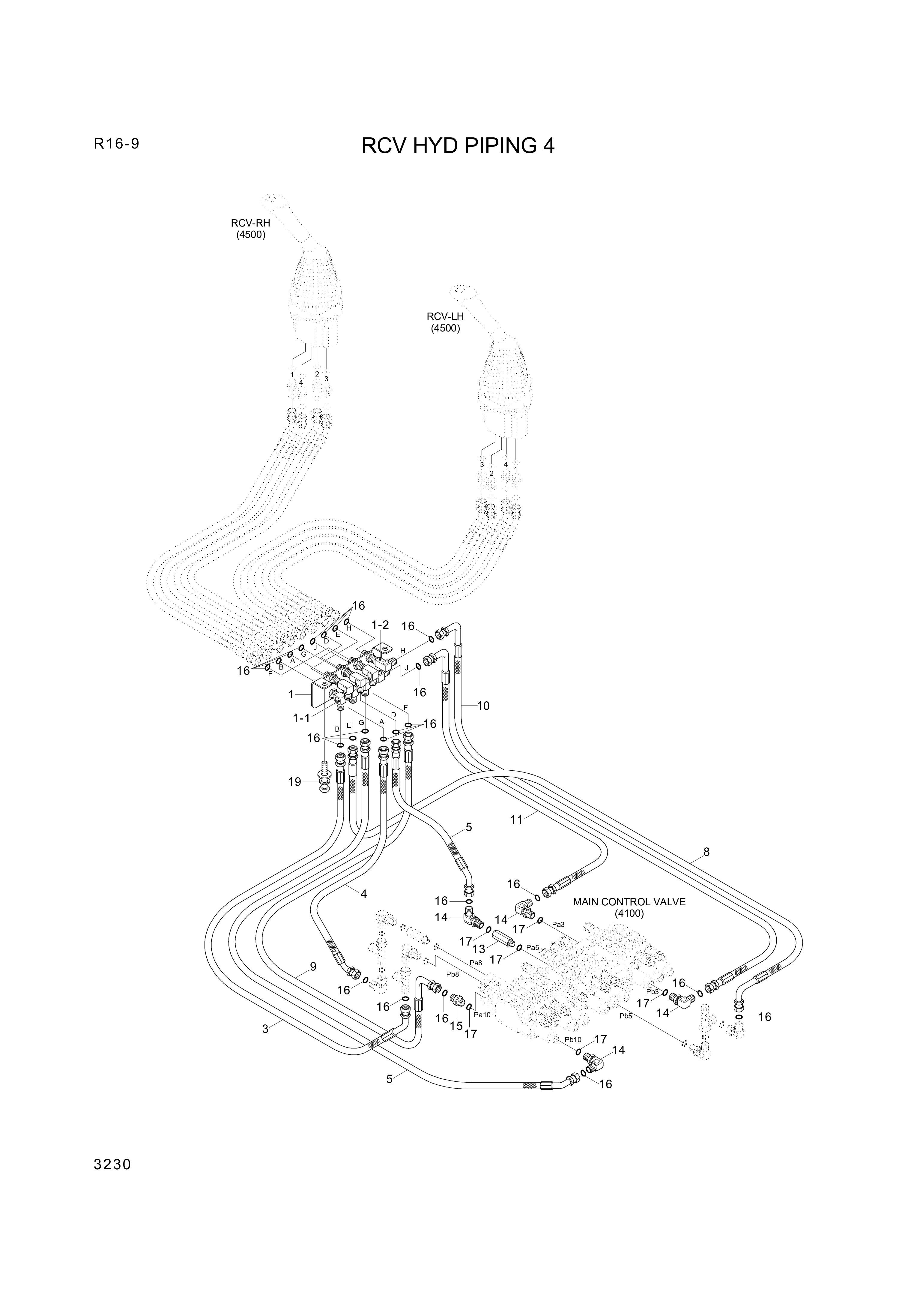 drawing for Hyundai Construction Equipment P930-042005 - HOSE ASSY-ORFS&THD (figure 4)